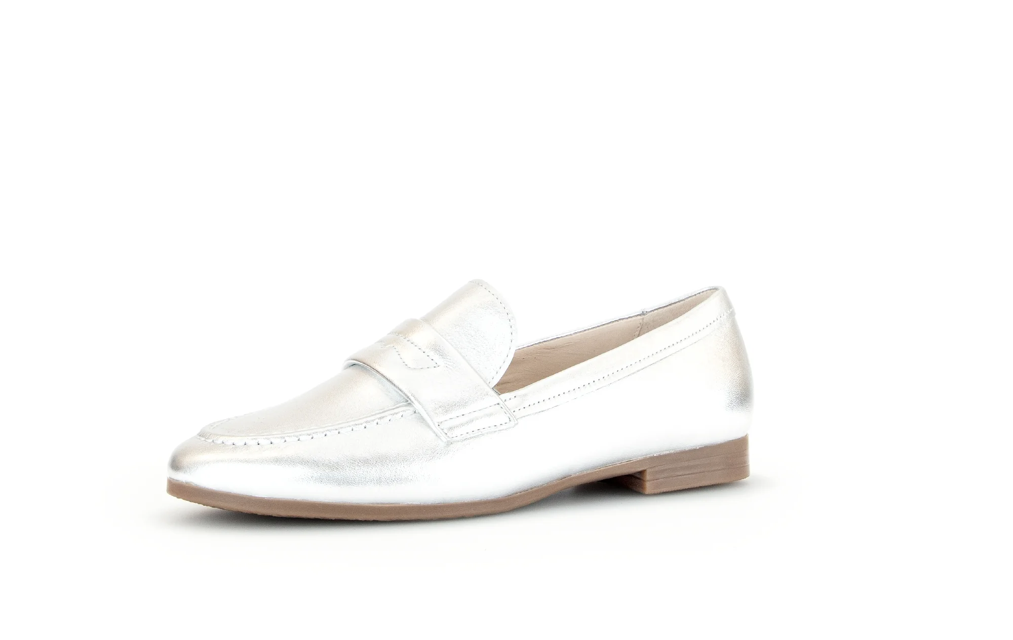 Mocassins argentés en cuir - Image 3