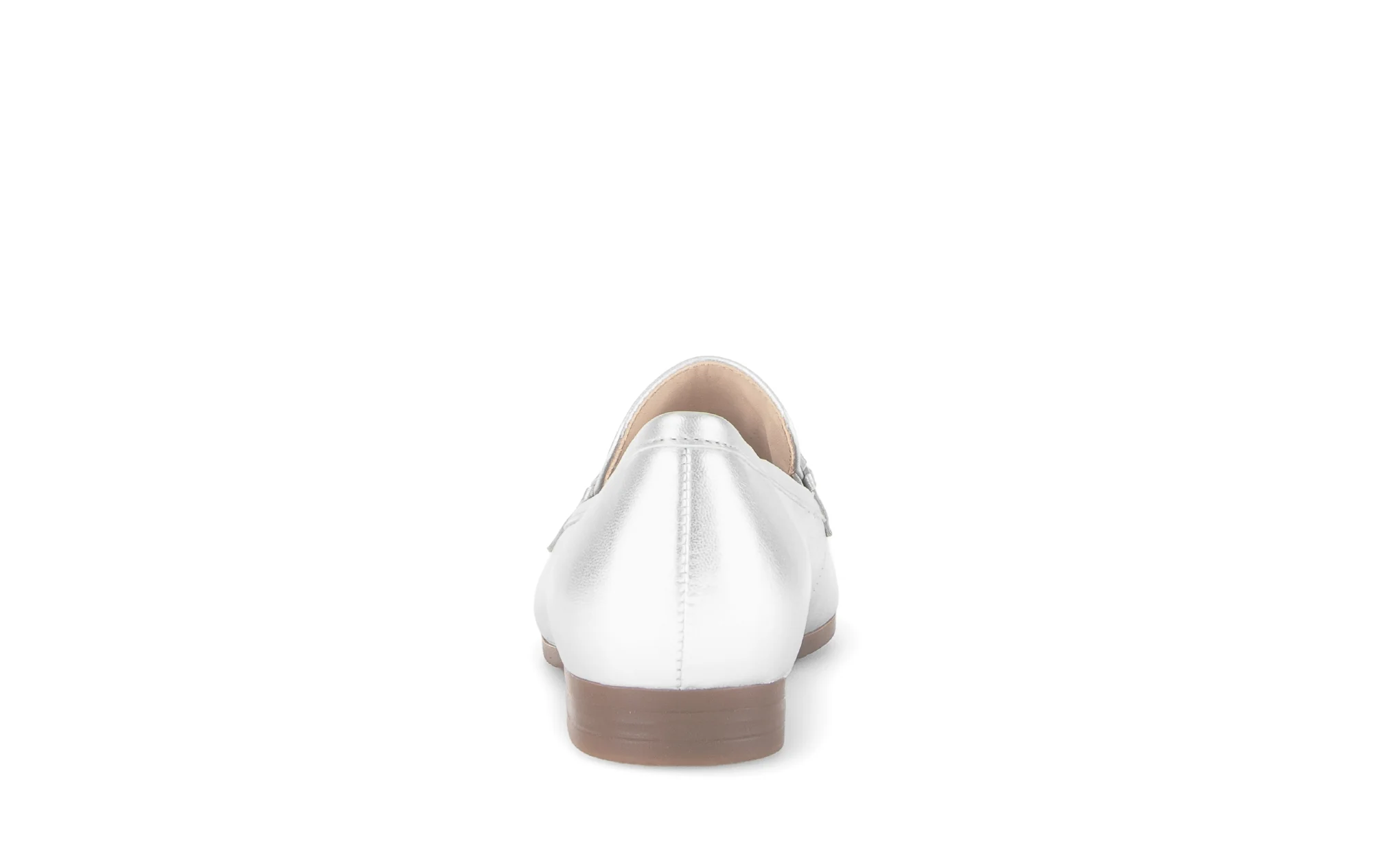 Mocassins argentés en cuir lisse - Image 4