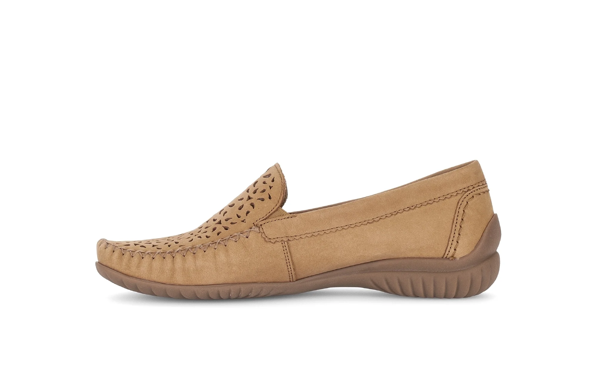 Mocassins beiges en cuir nubuck - Image 2