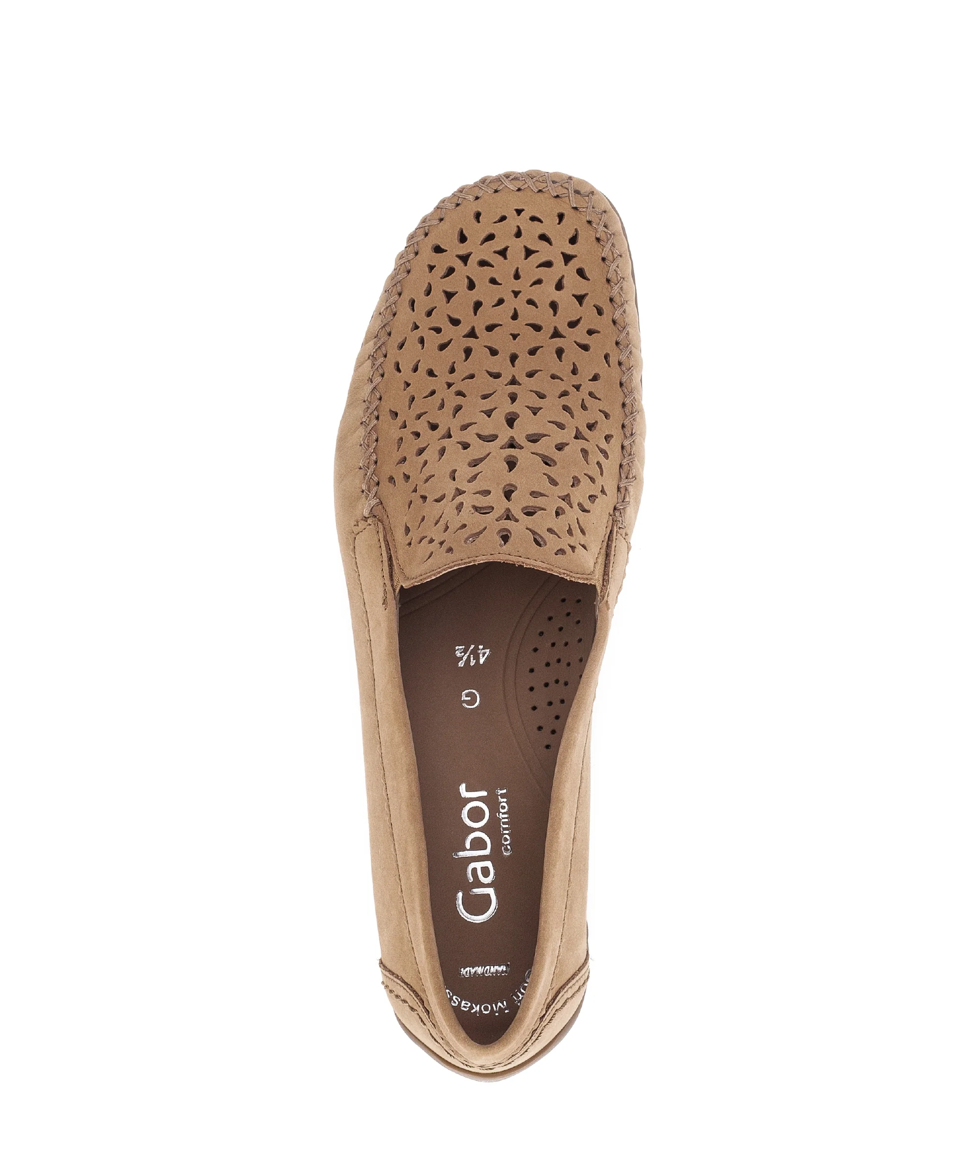 Mocassins beiges en cuir nubuck - Image 3