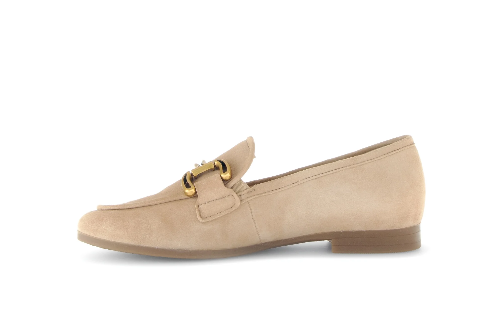 Mocassins beiges en cuir velours - Image 2