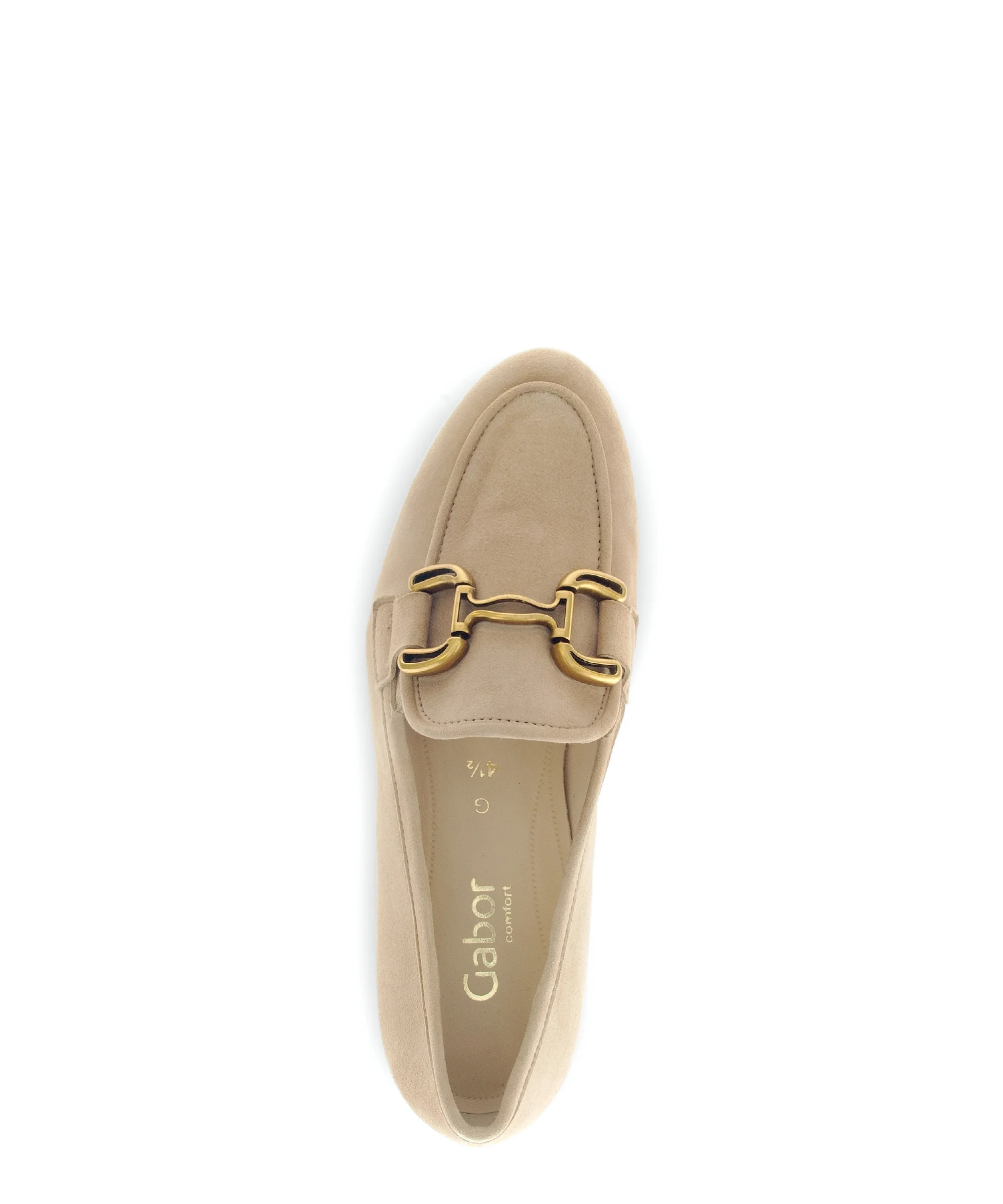 Mocassins beiges en cuir velours - Image 3