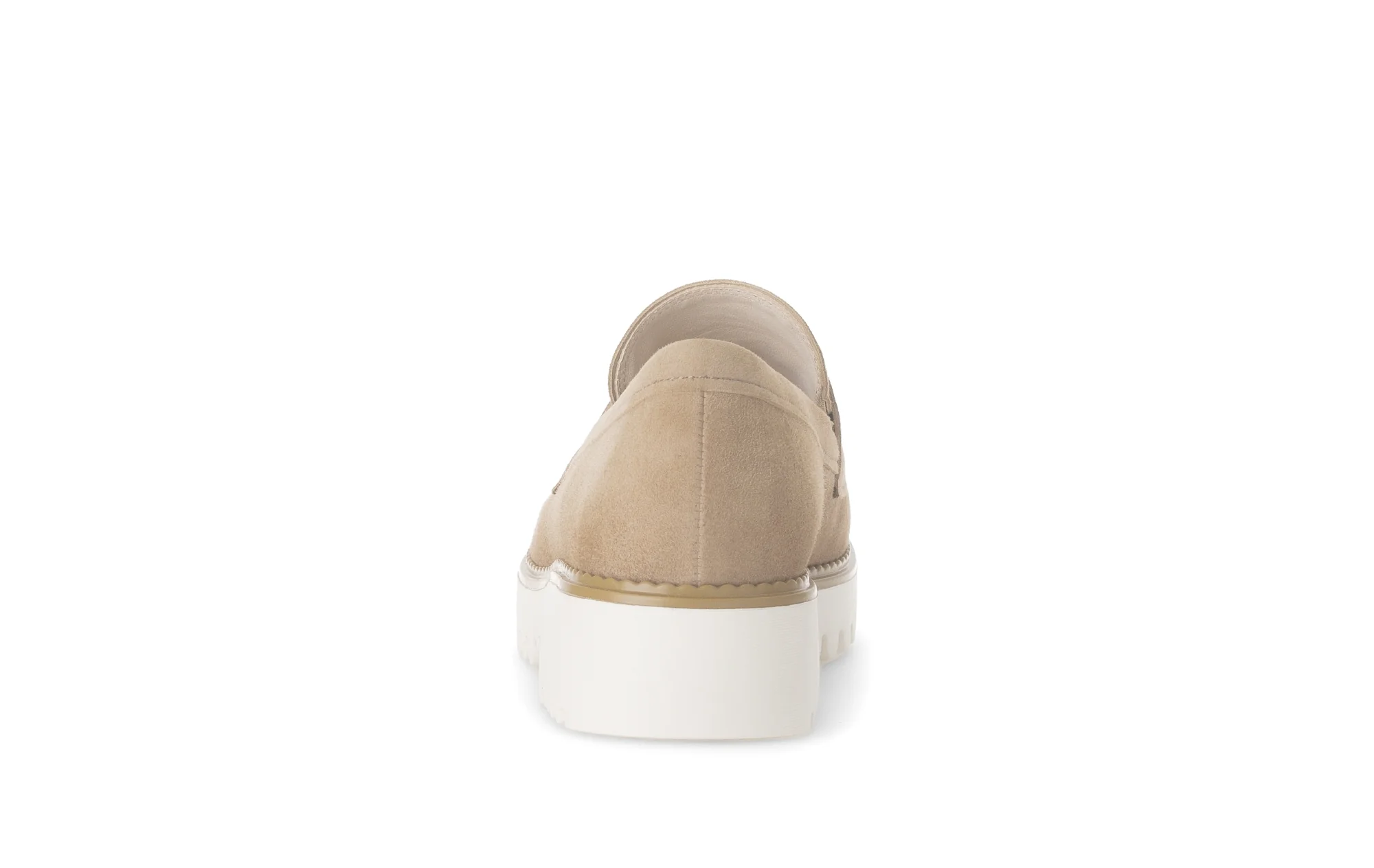 Mocassins beiges en cuir velours - Image 4