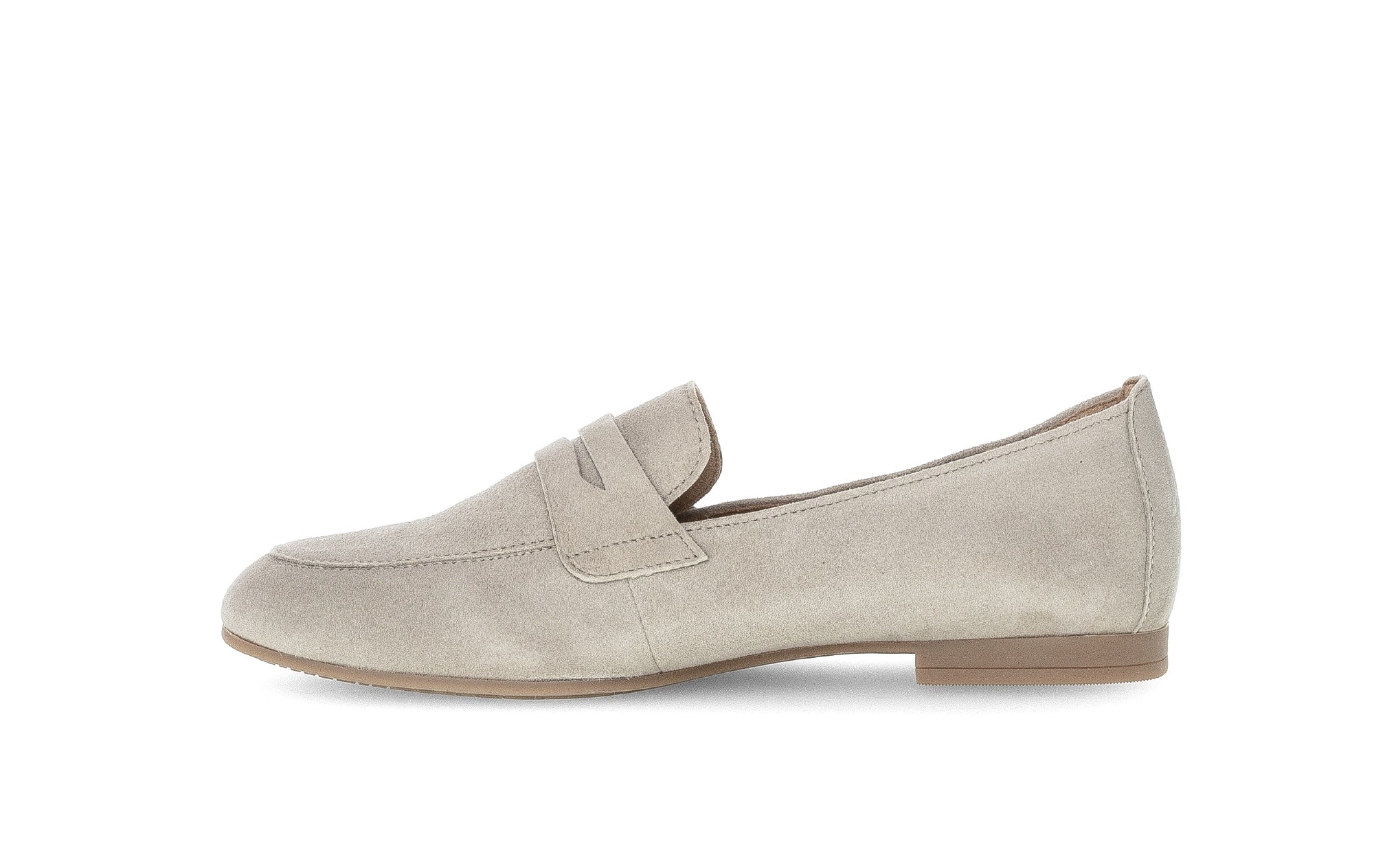 Mocassins beiges en cuir velours - Image 2