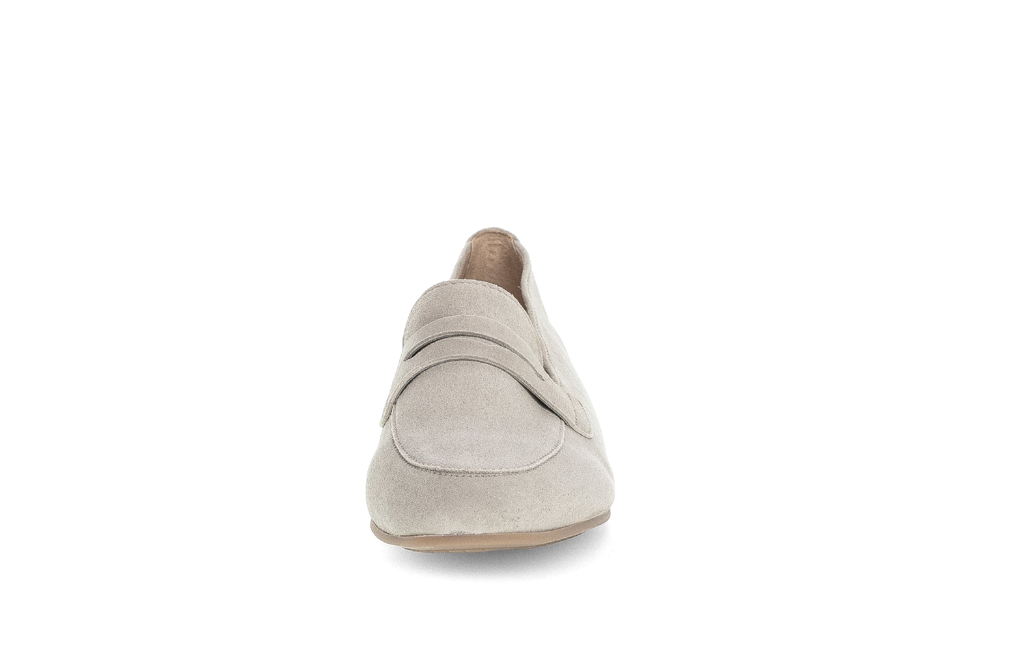 Mocassins beiges en cuir velours - Image 5