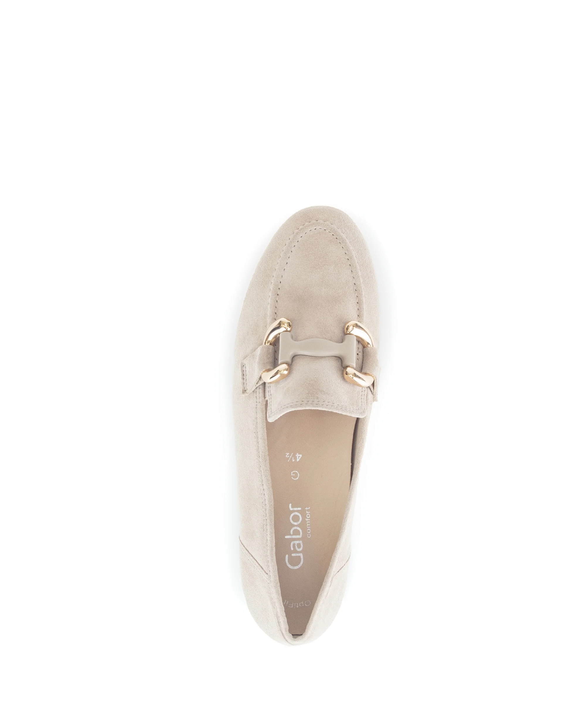 Mocassins beiges en cuir velours - Image 5