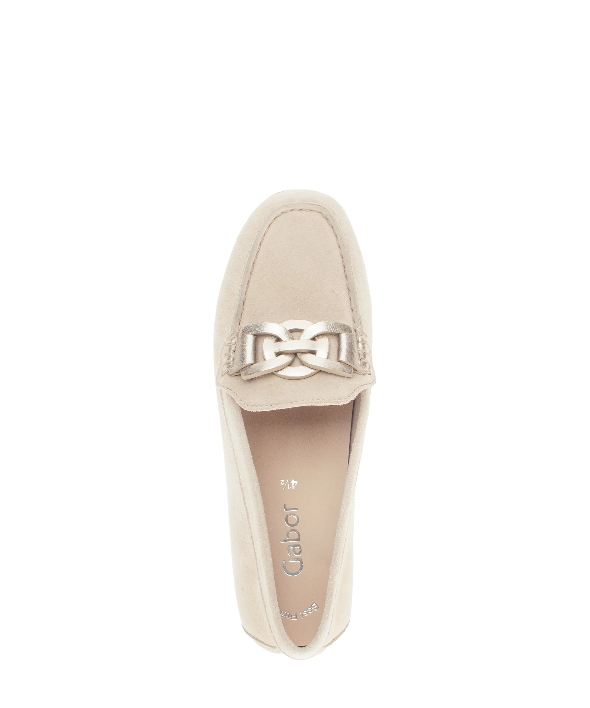 Mocassins beiges en velours - Image 3