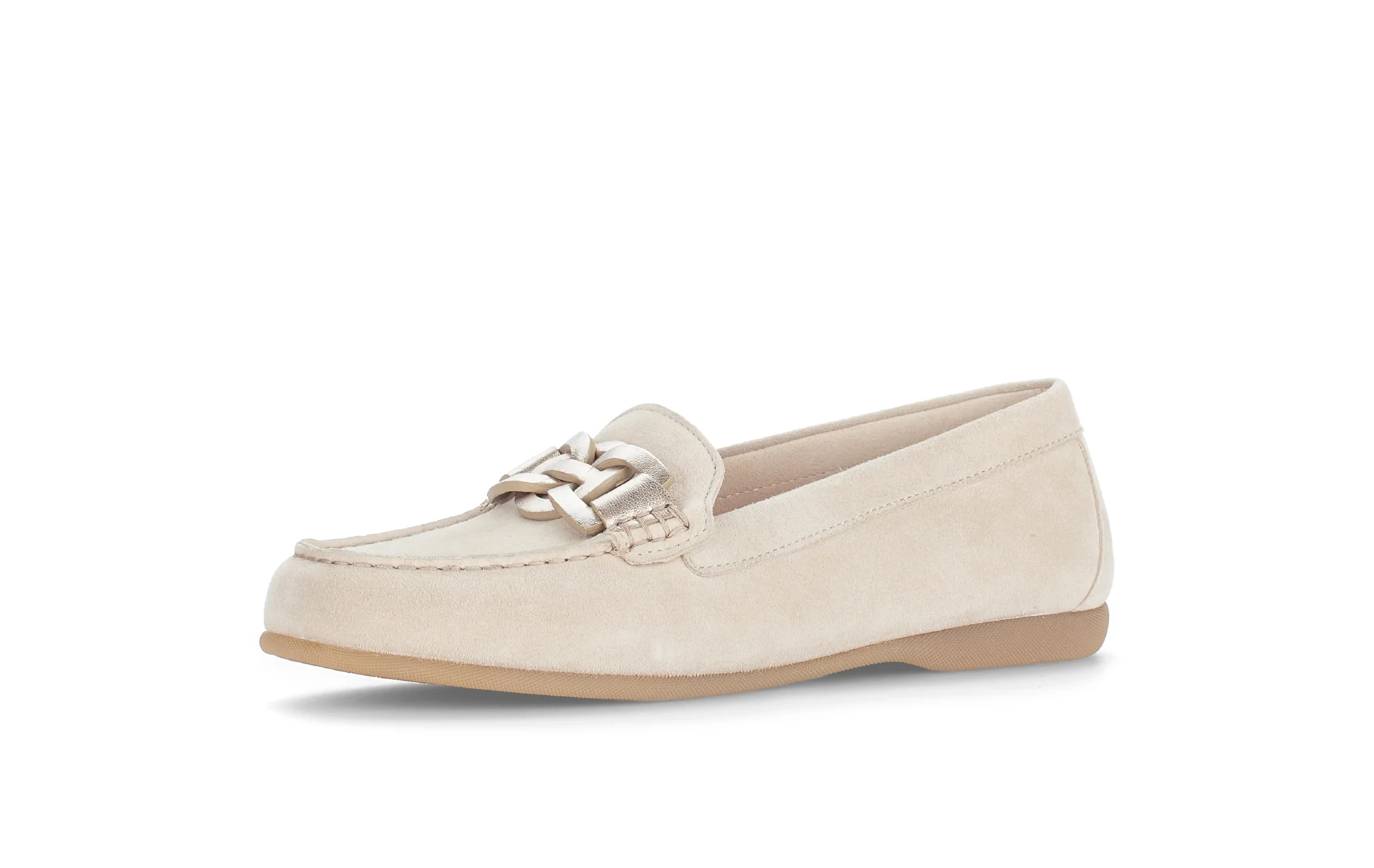 Mocassins beiges en velours - Image 6