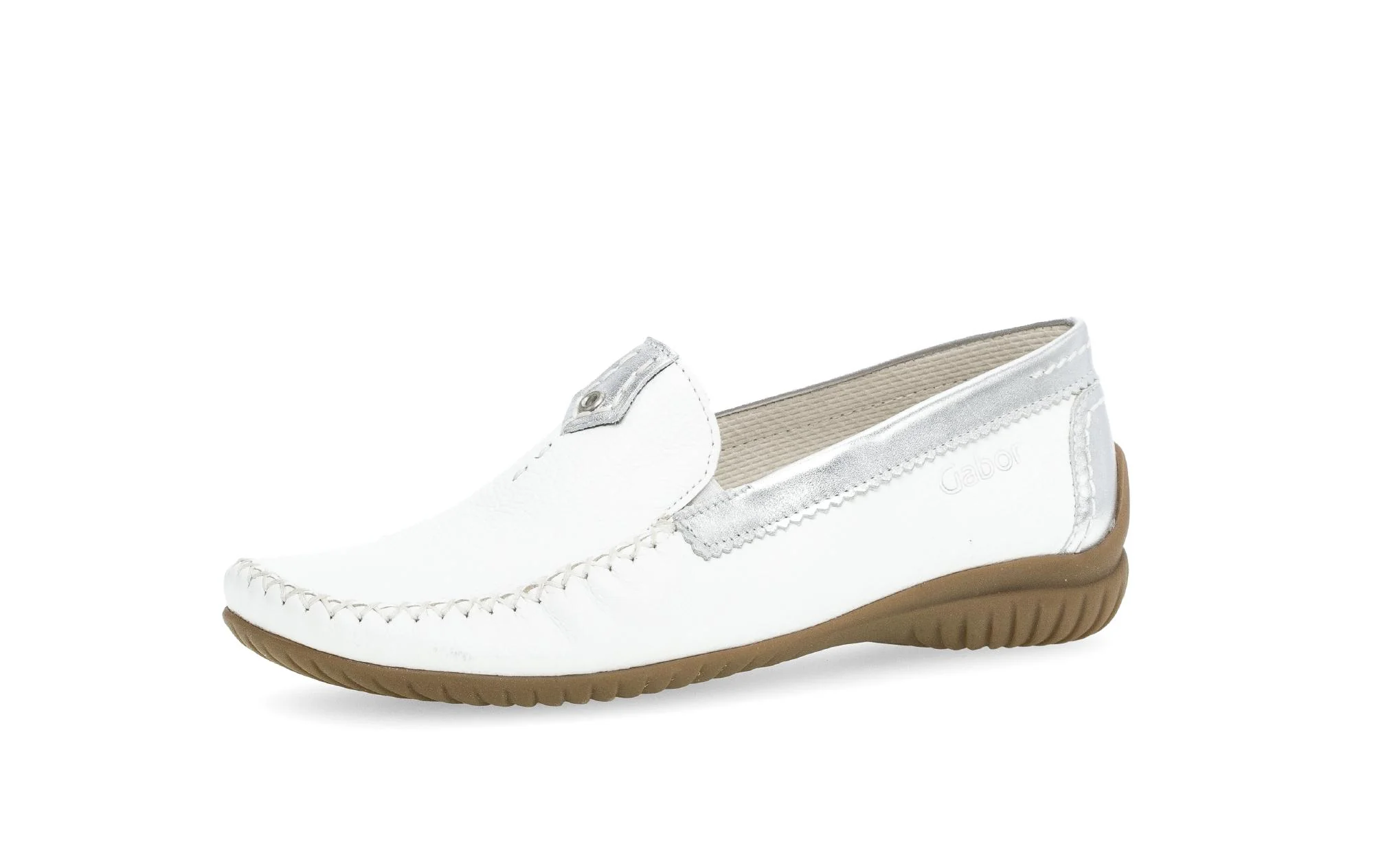 Mocassins blancs en cuir - Image 6