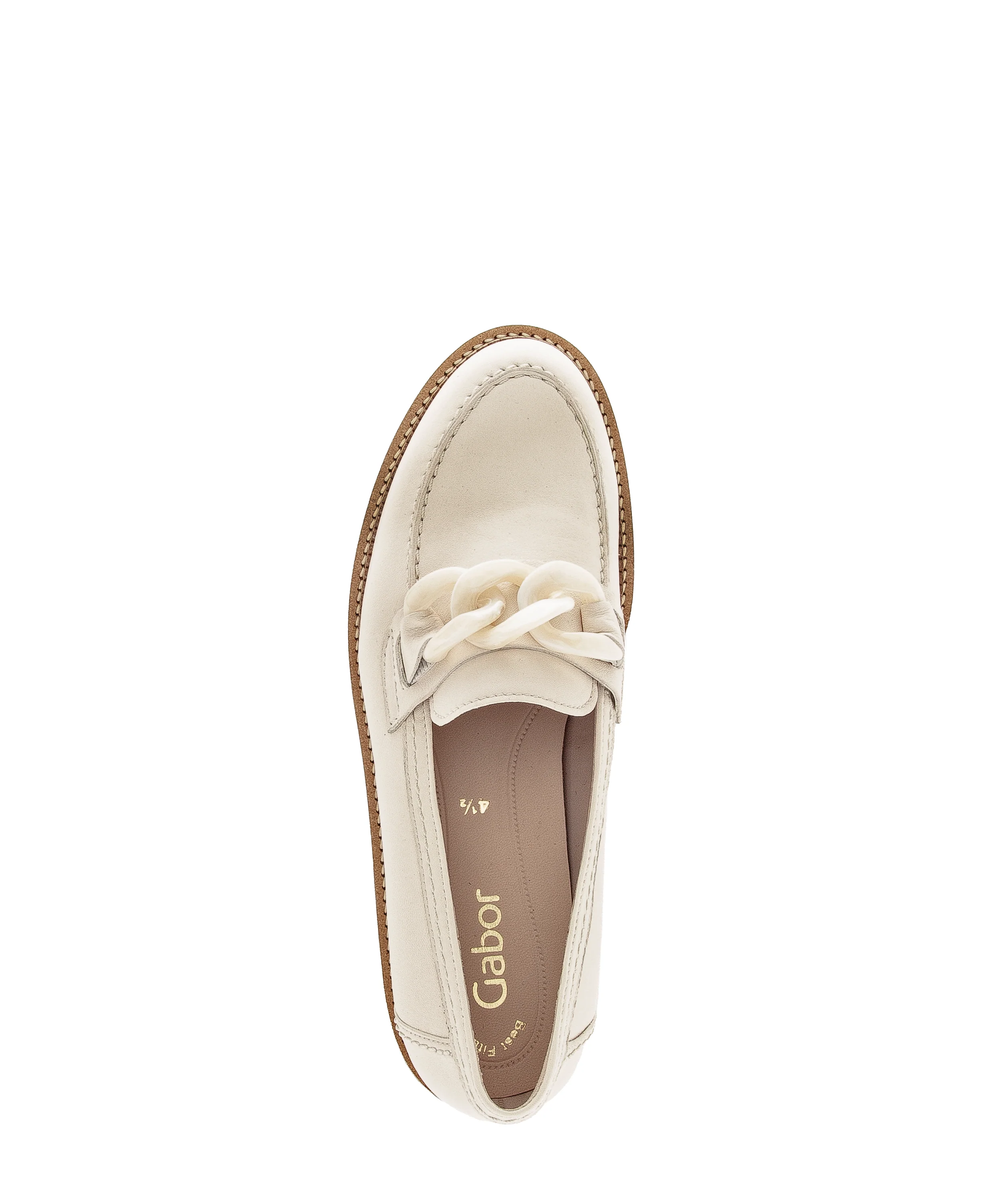 Mocassins blancs en cuir - Image 3