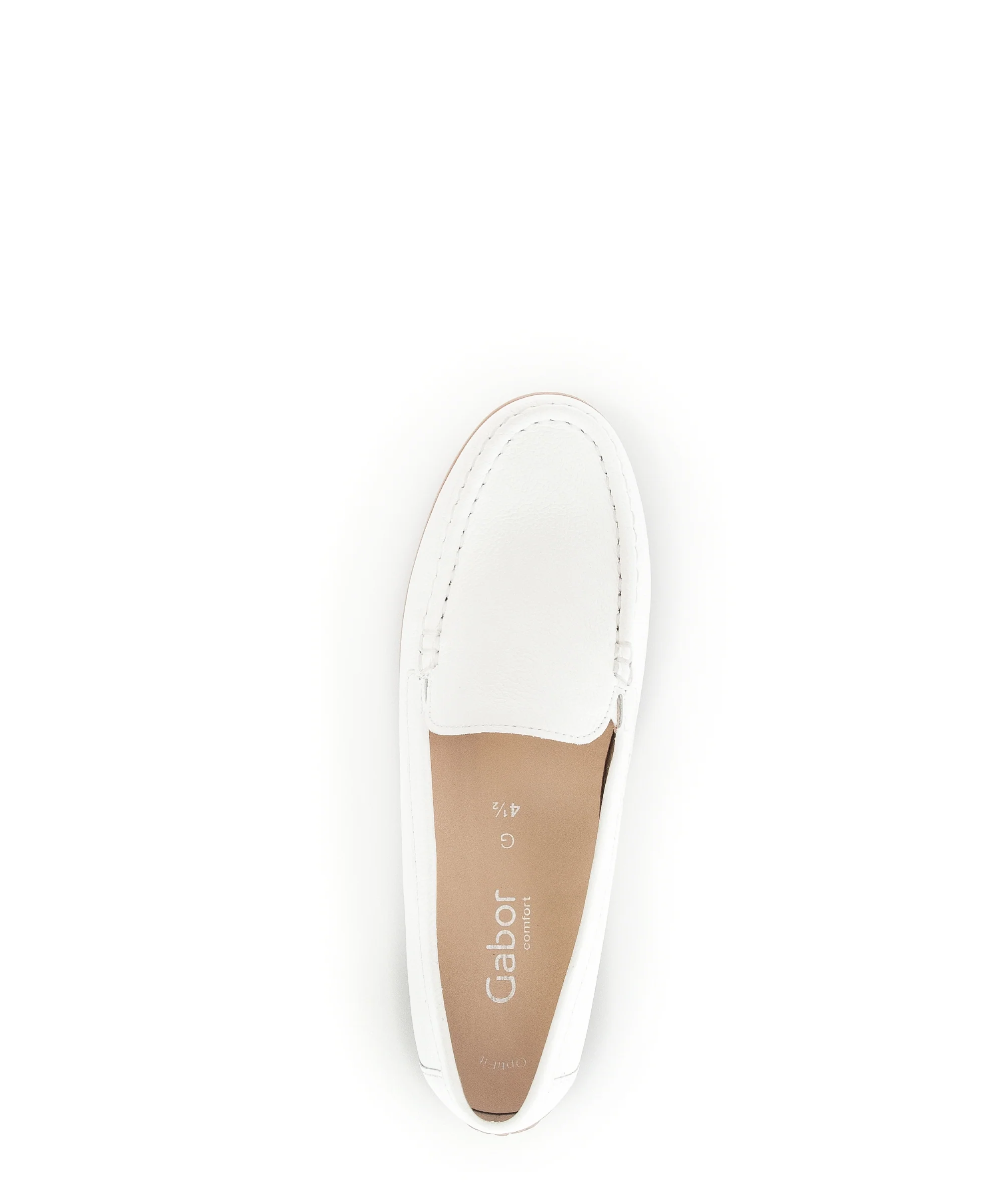 Mocassins blancs en cuir grainé - Image 5