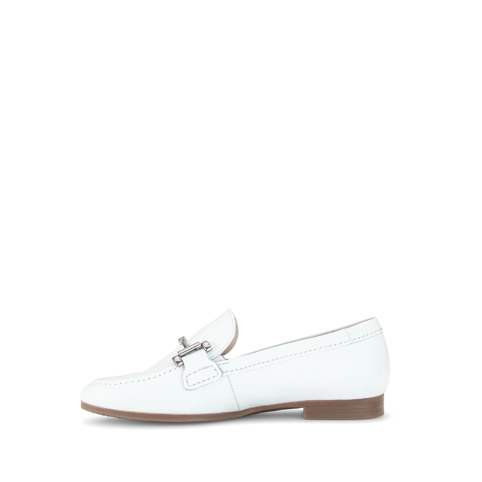 Mocassins blancs en cuir grainé - Image 2