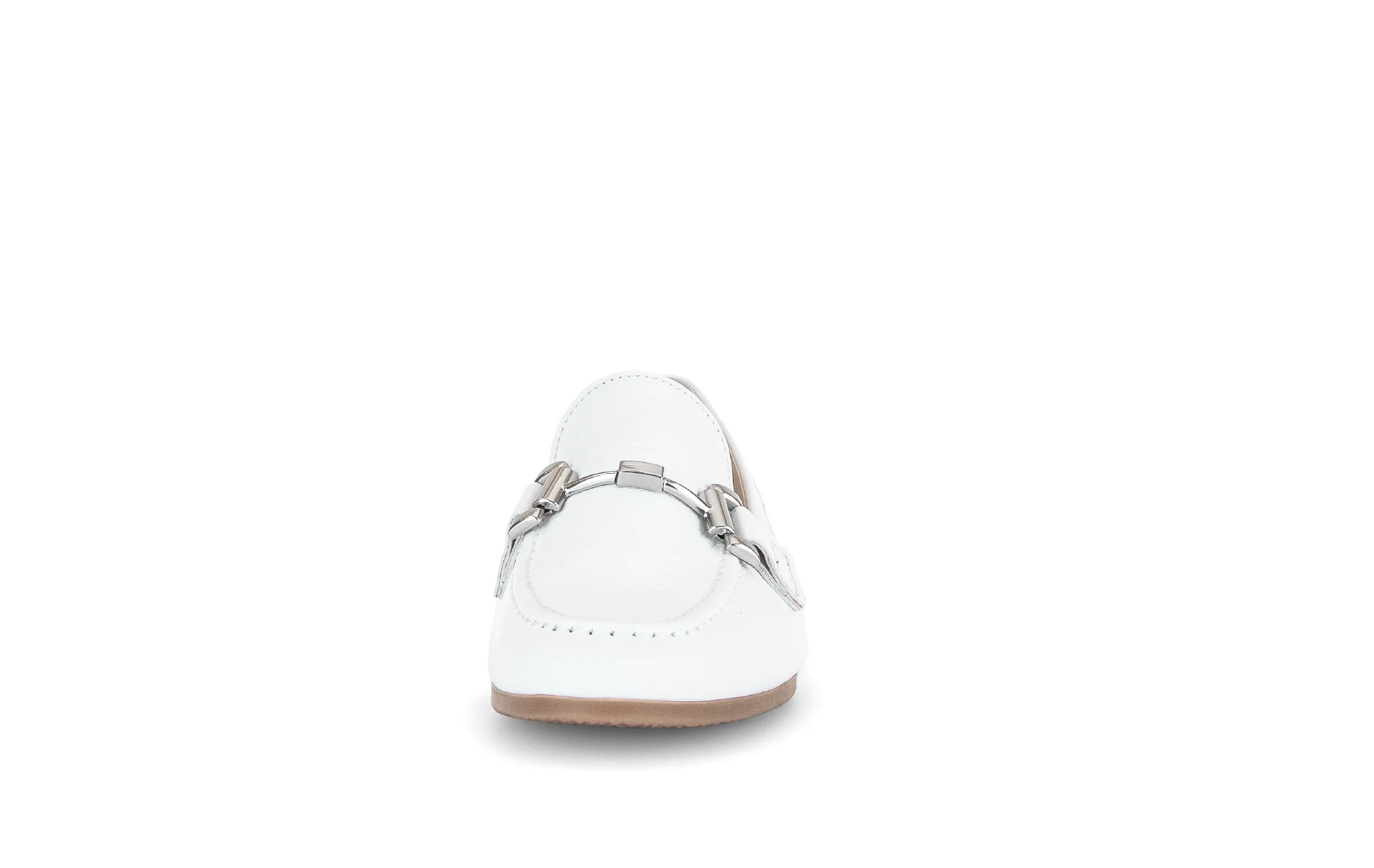 Mocassins blancs en cuir grainé - Image 4