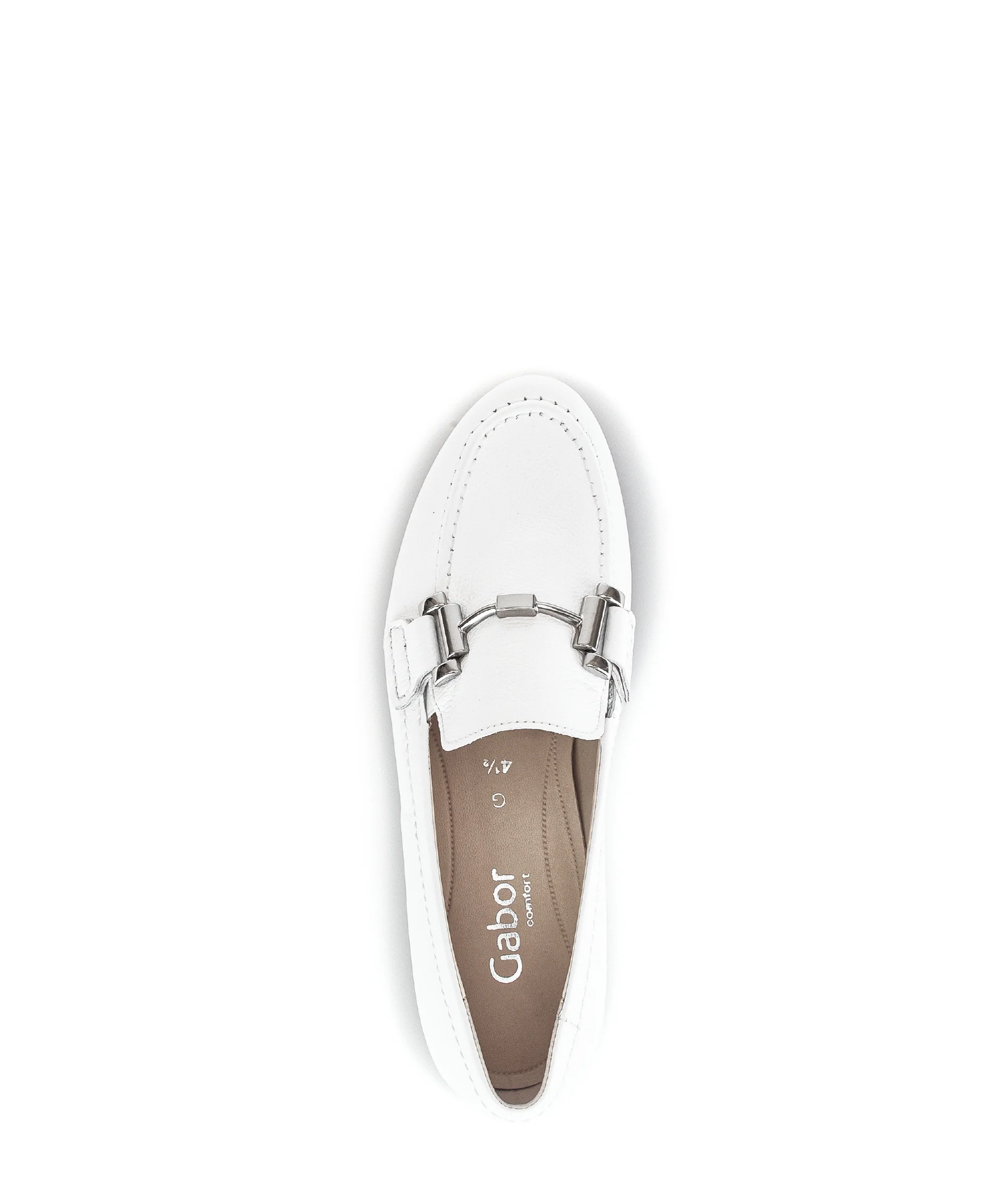 Mocassins blancs en cuir grainé - Image 5