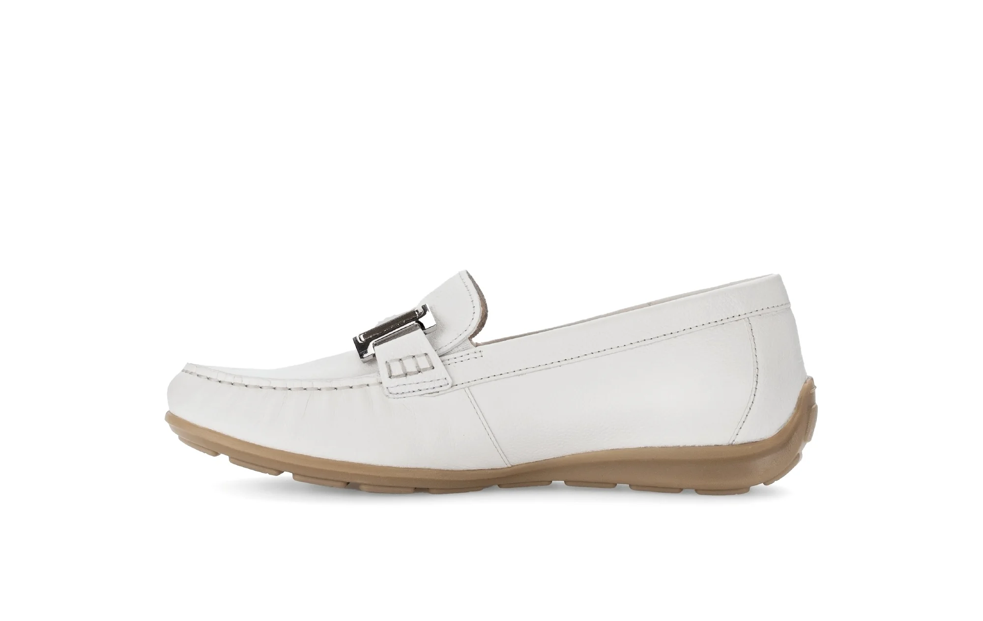 Mocassins blancs en cuir - Image 2