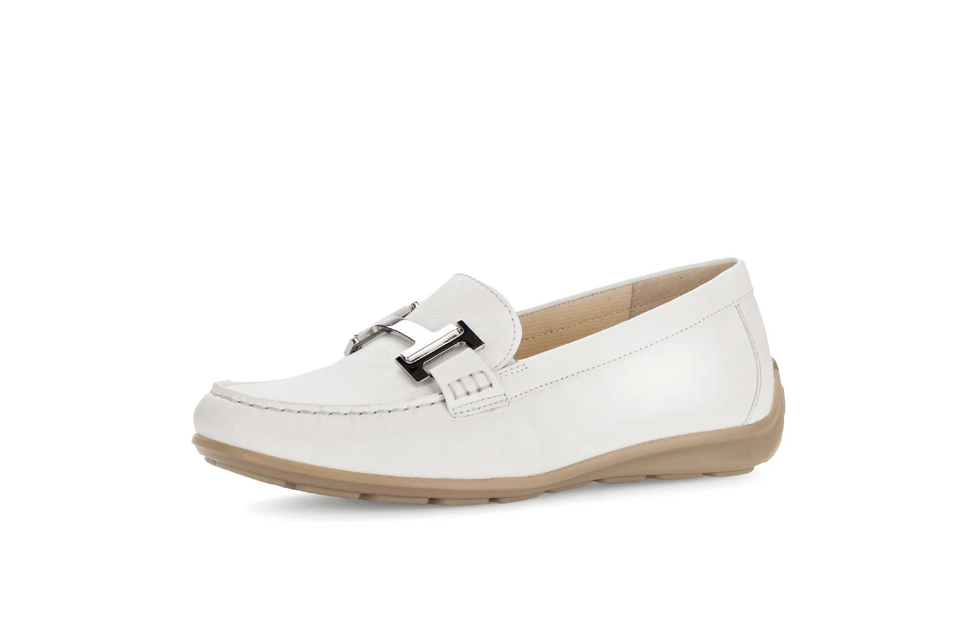 Mocassins blancs en cuir - Image 6