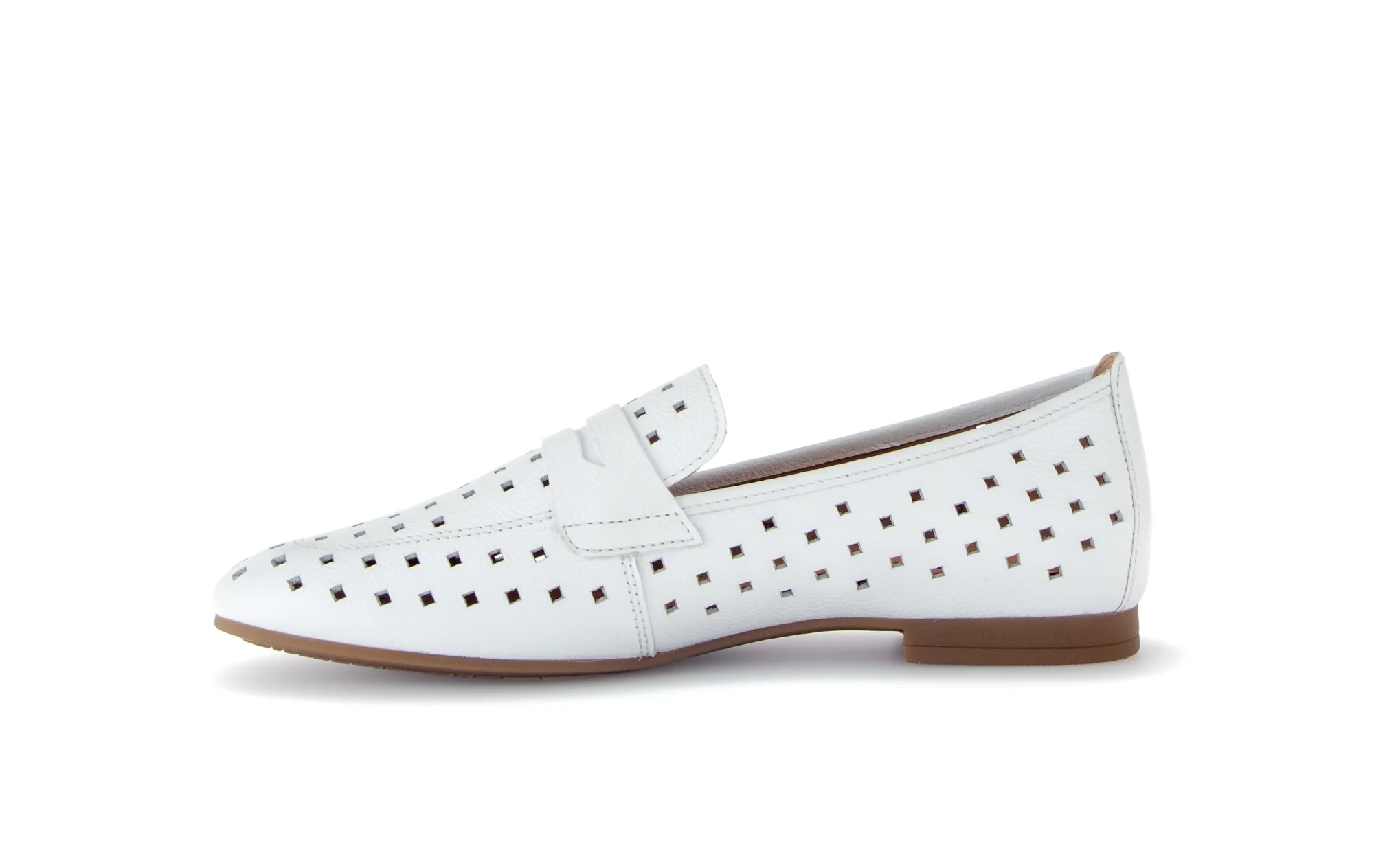 Mocassins blancs en cuir - Image 2