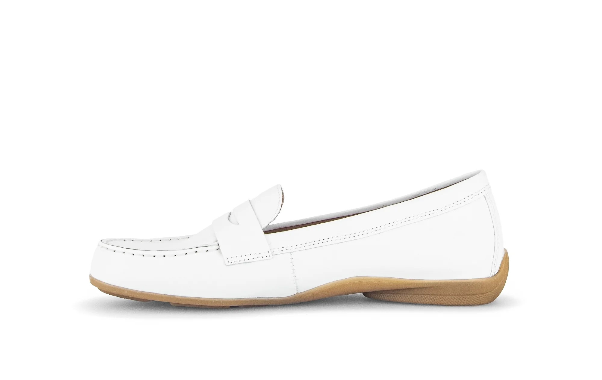 Mocassins blancs en cuir lisse - Image 2