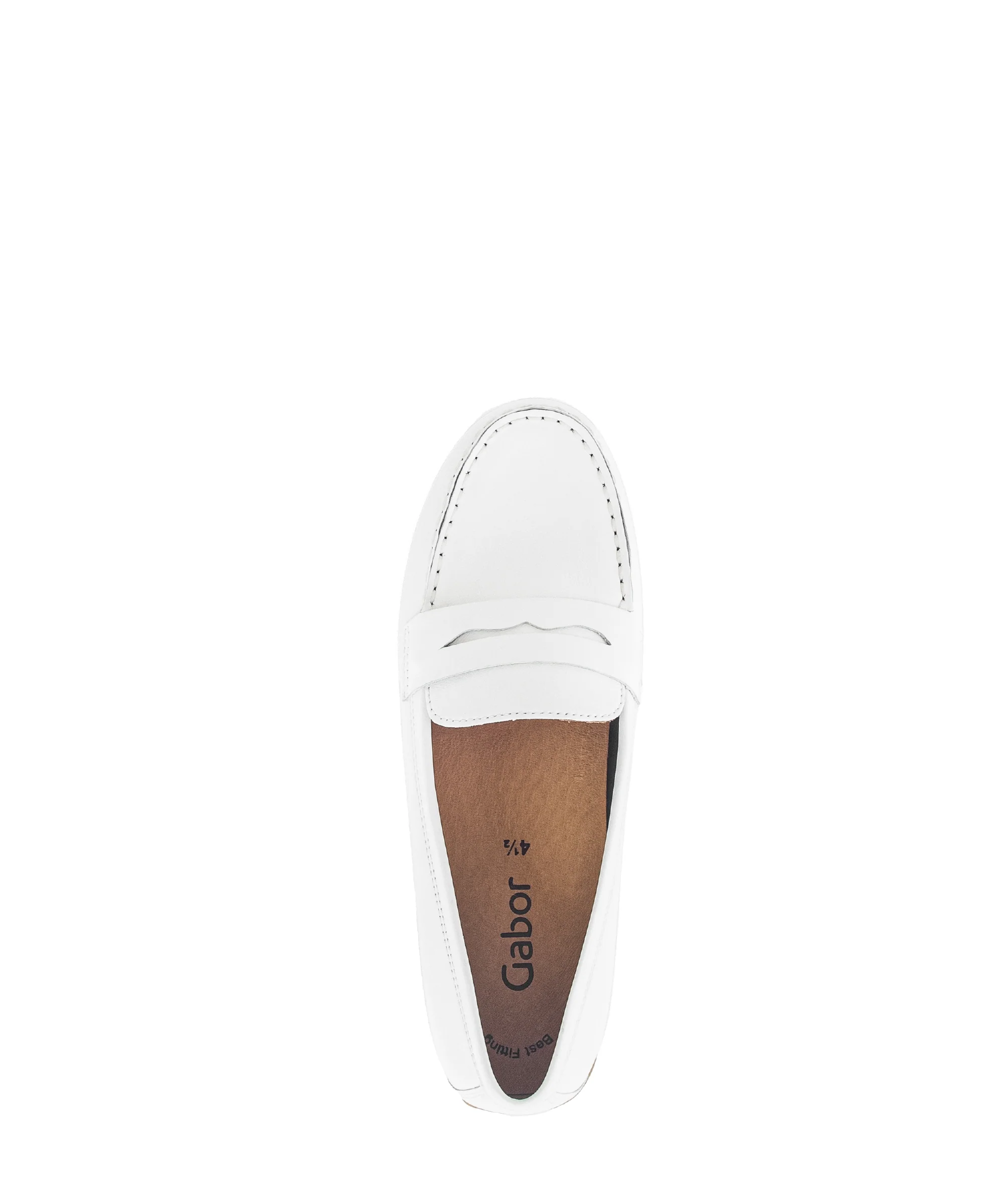 Mocassins blancs en cuir lisse - Image 3