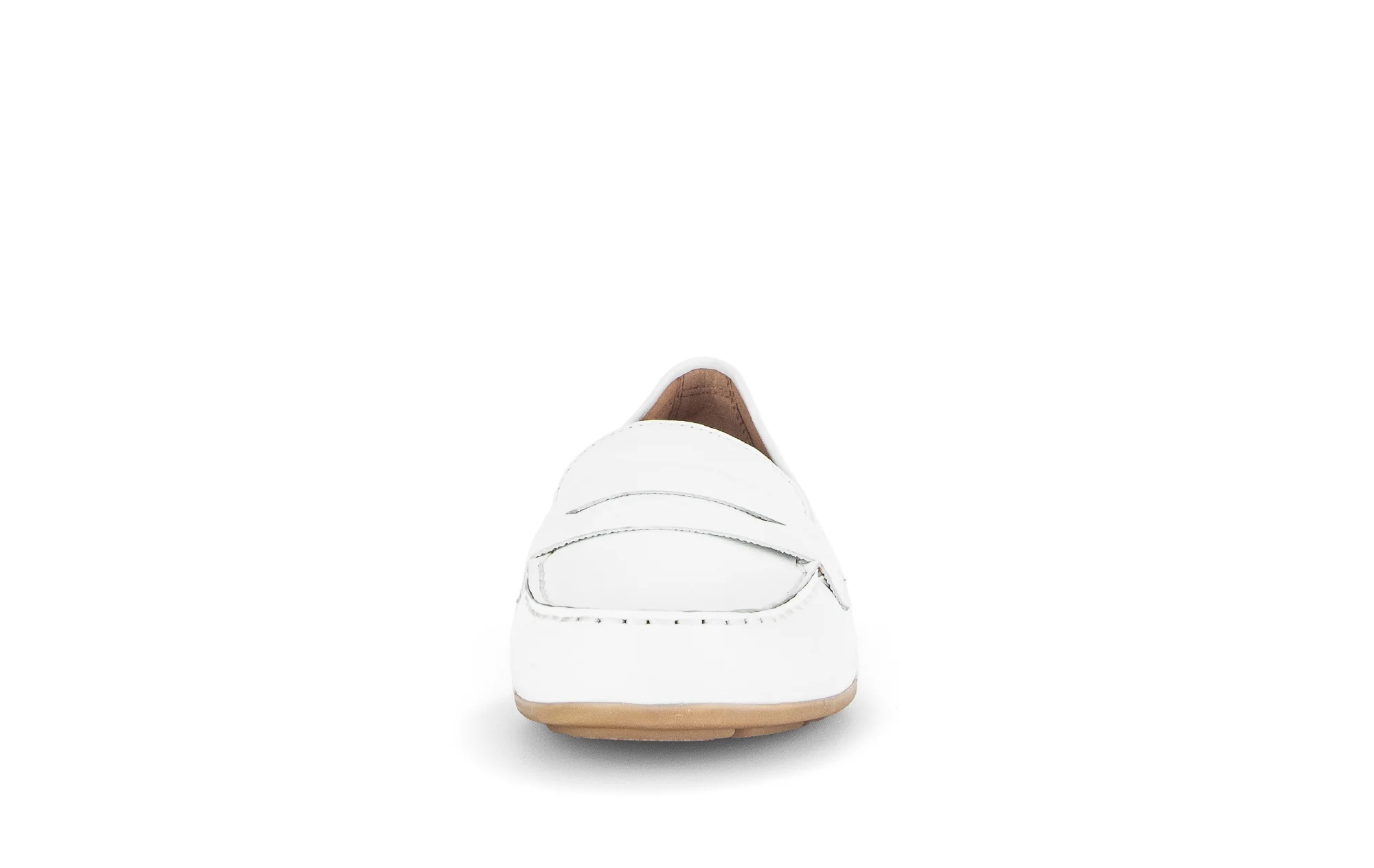 Mocassins blancs en cuir lisse - Image 5