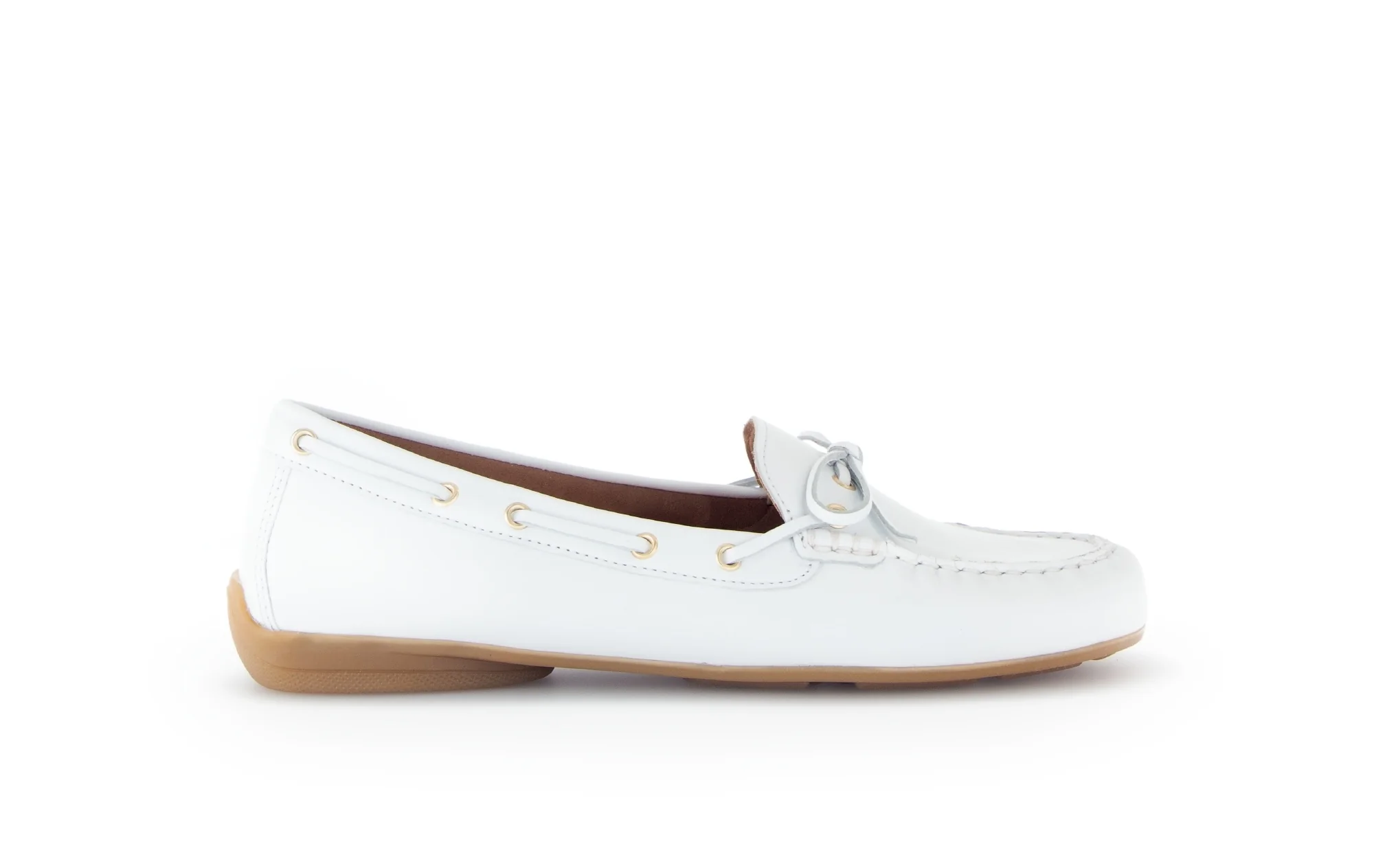Mocassins blancs en cuir lisse