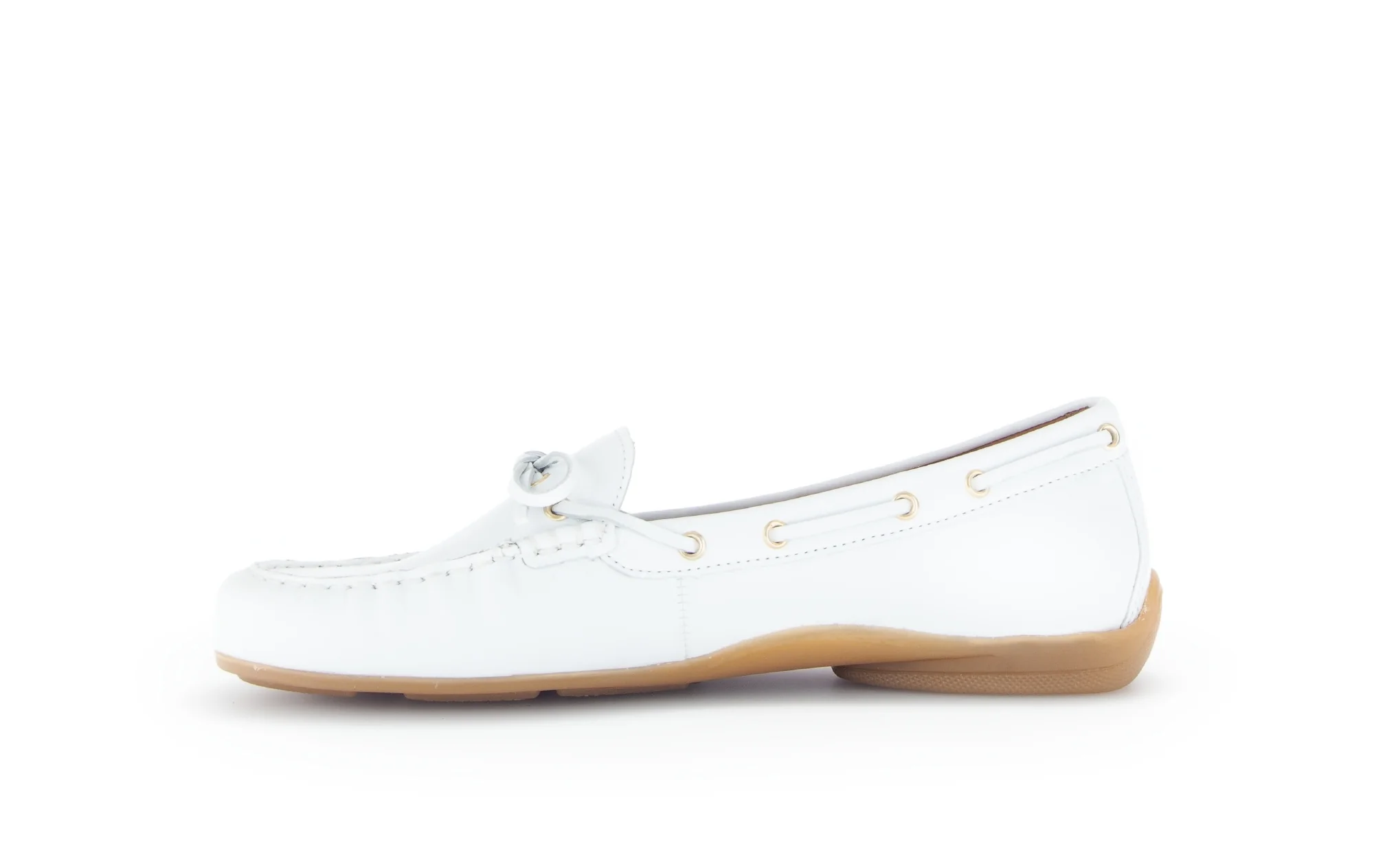 Mocassins blancs en cuir lisse - Image 2