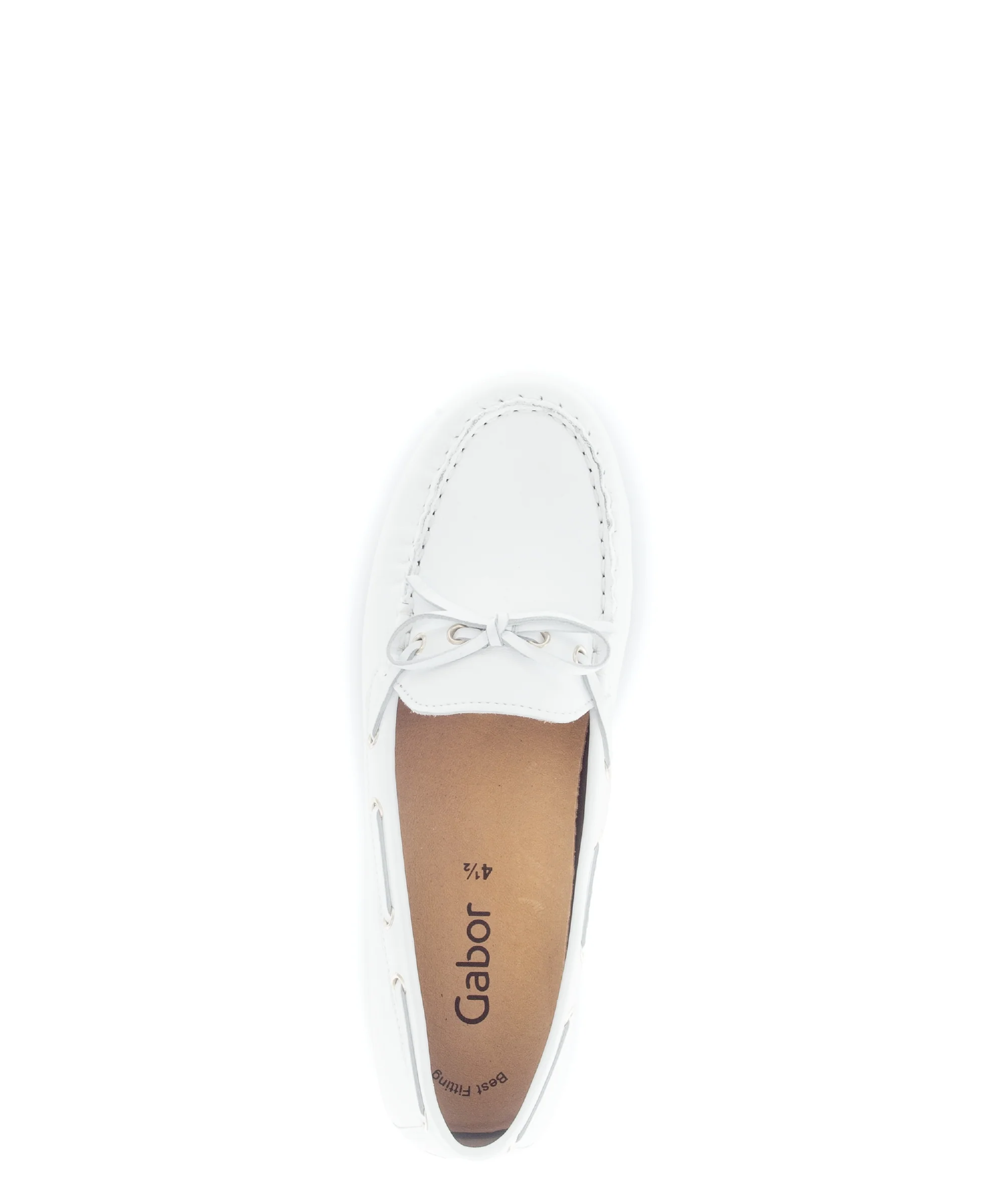 Mocassins blancs en cuir lisse - Image 3