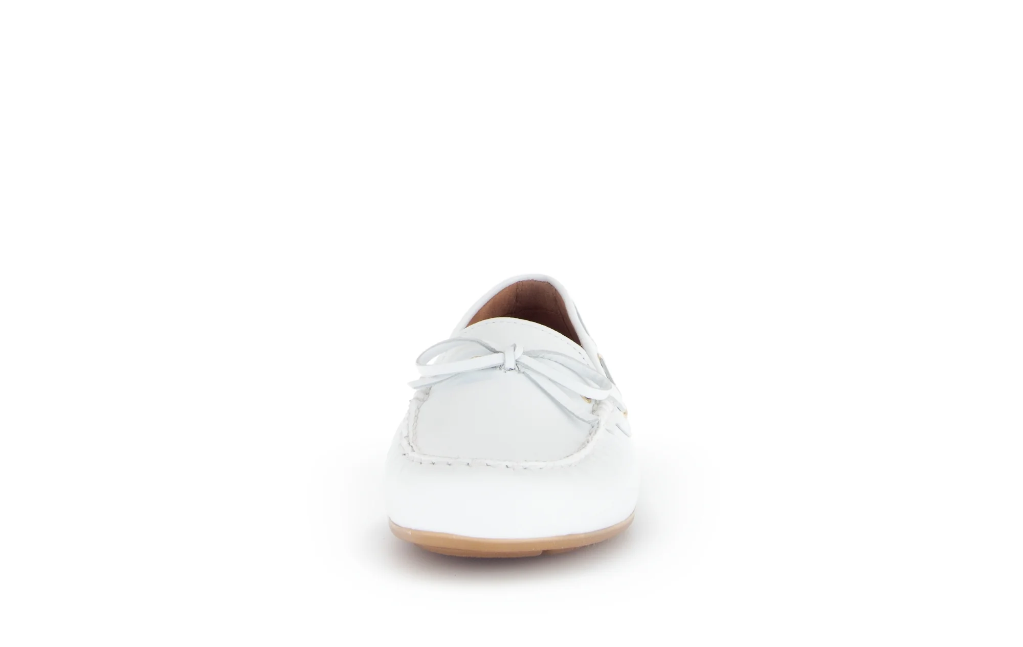 Mocassins blancs en cuir lisse - Image 5