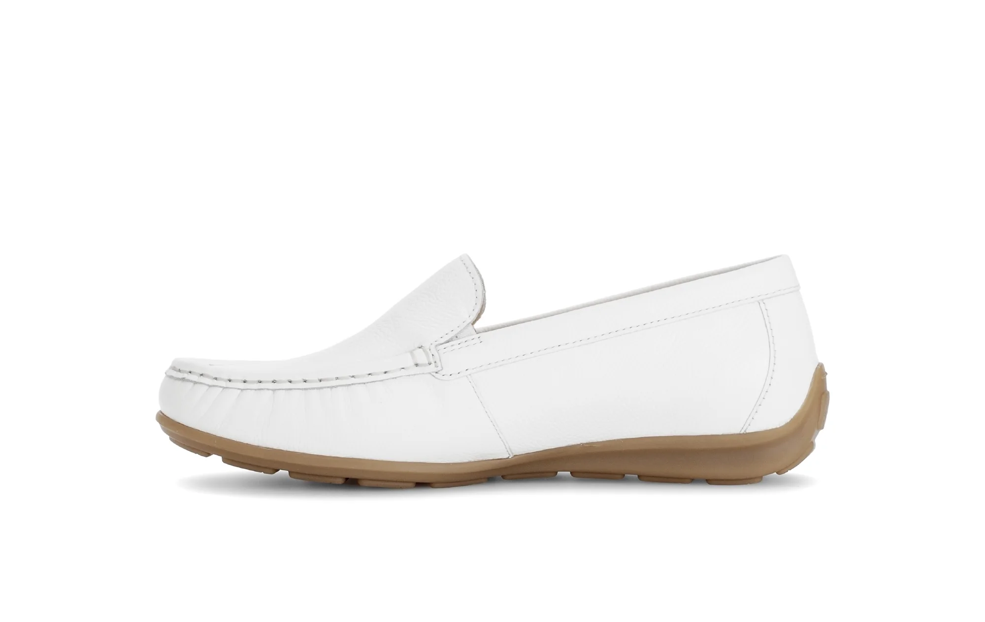Mocassins blancs en cuir lisse - Image 2