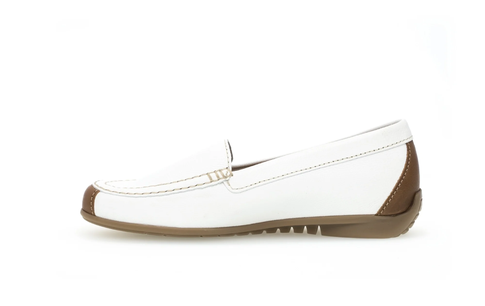 Mocassins blancs en cuir lisse - Image 2