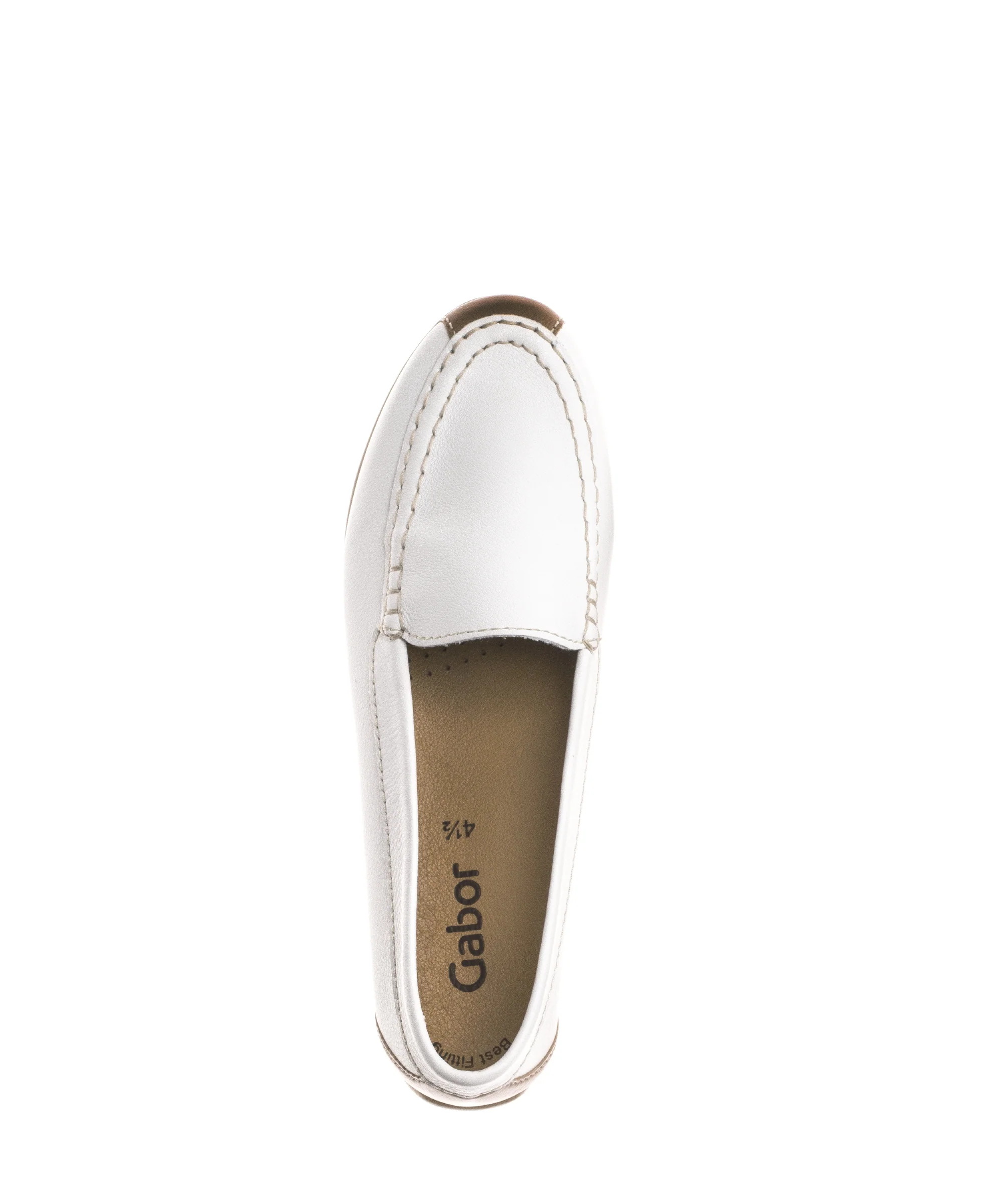 Mocassins blancs en cuir lisse - Image 3