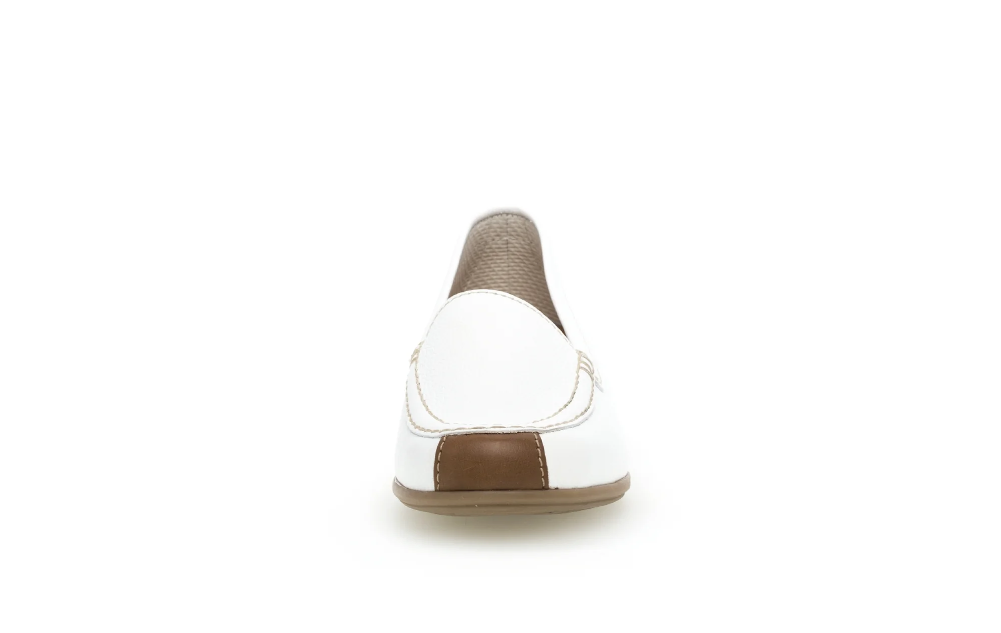 Mocassins blancs en cuir lisse - Image 5