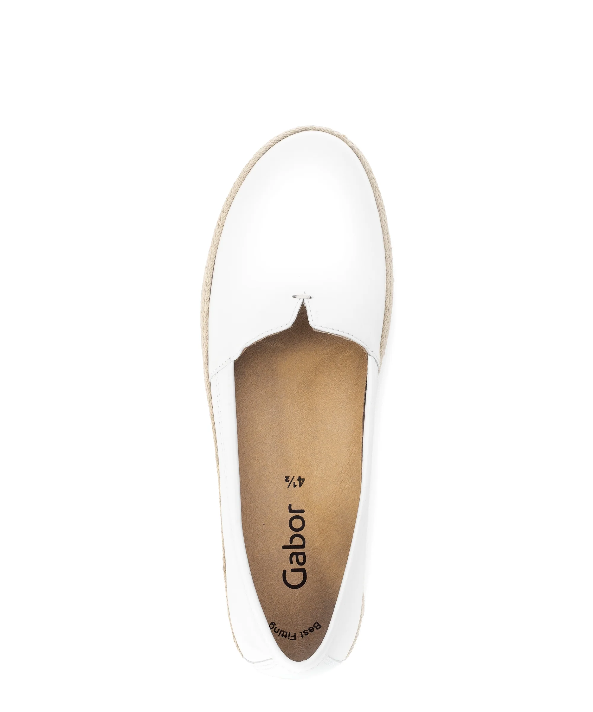 Mocassins blancs en cuir lisse - Image 3