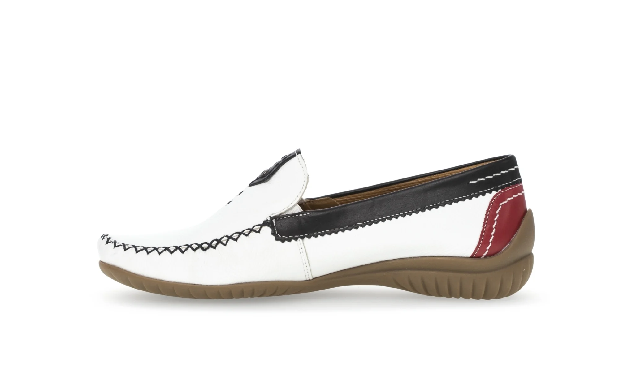 Mocassins blancs en cuir lisse - Image 2
