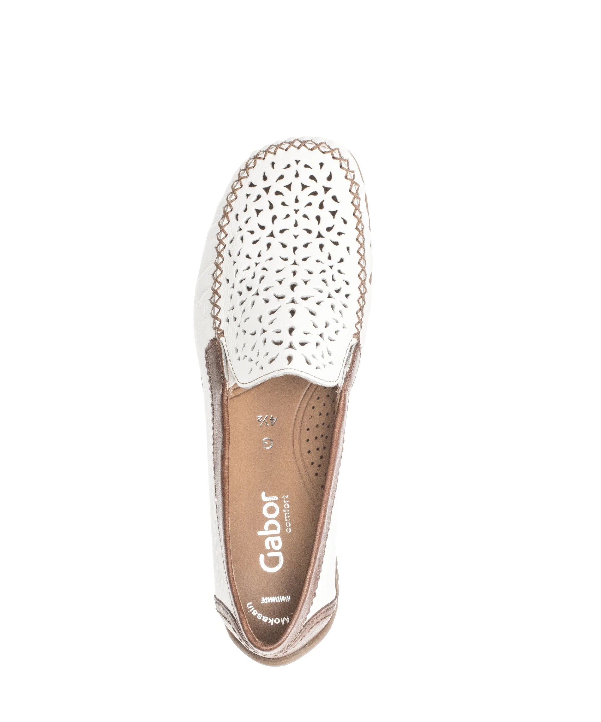 Mocassins blancs en cuir lisse - Image 4
