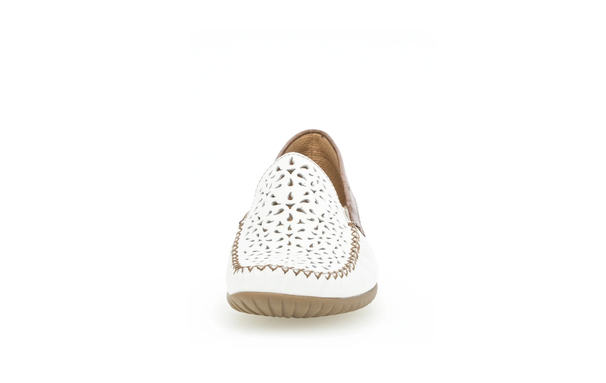 Mocassins blancs en cuir lisse - Image 6