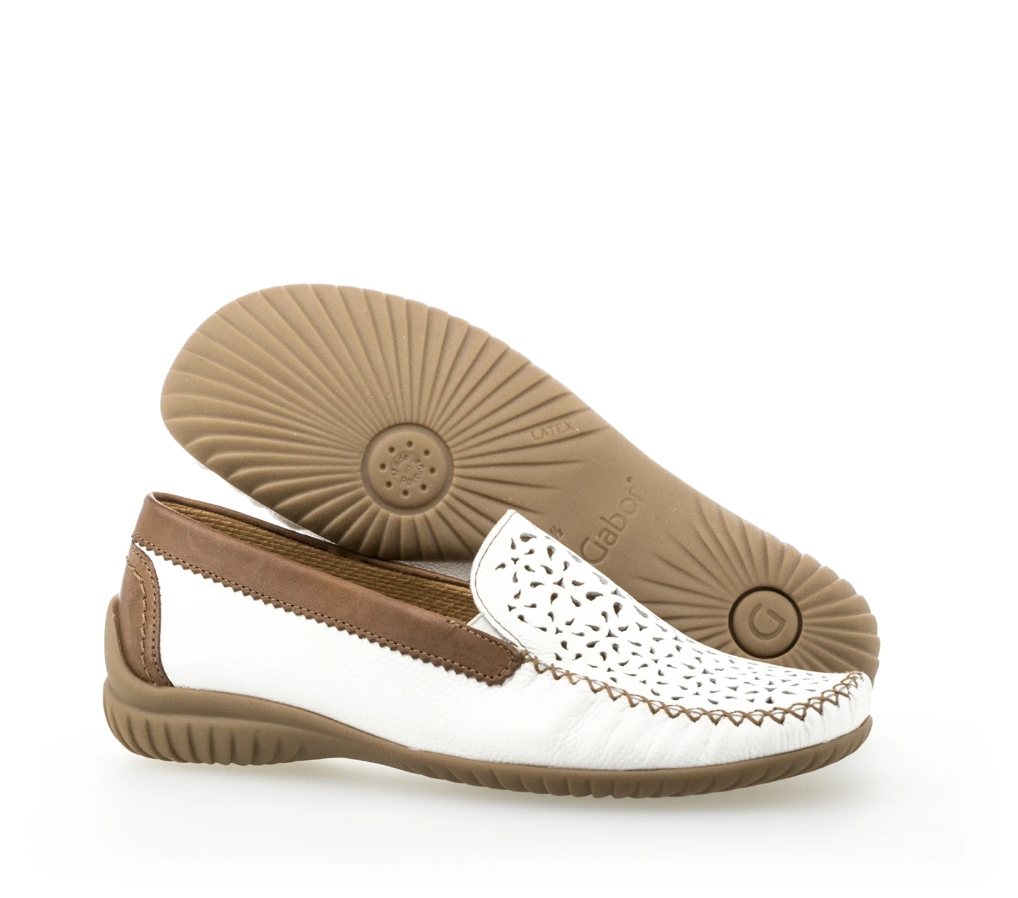 Mocassins blancs en cuir lisse - Image 7