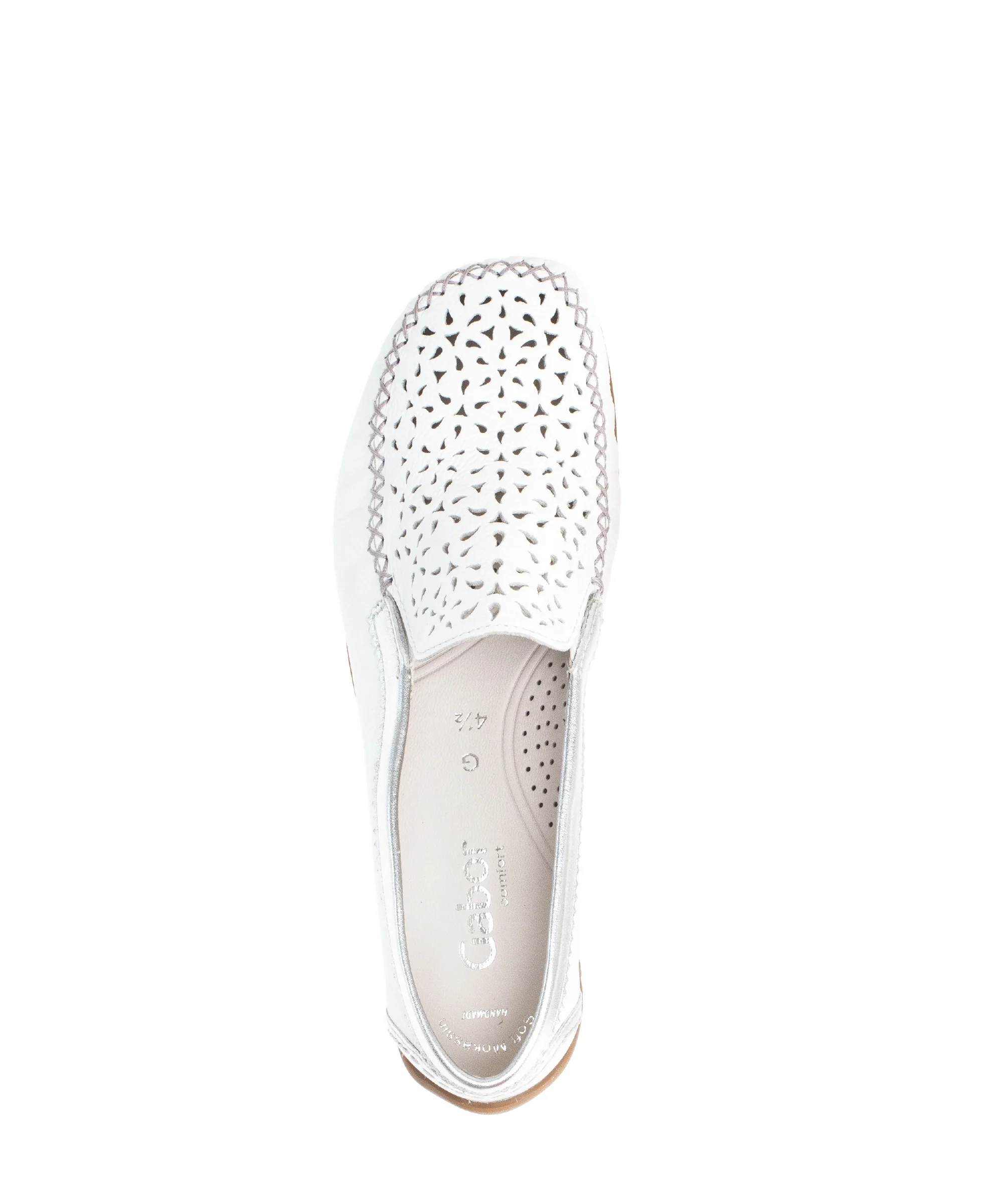 Mocassins blancs en cuir lisse - Image 3