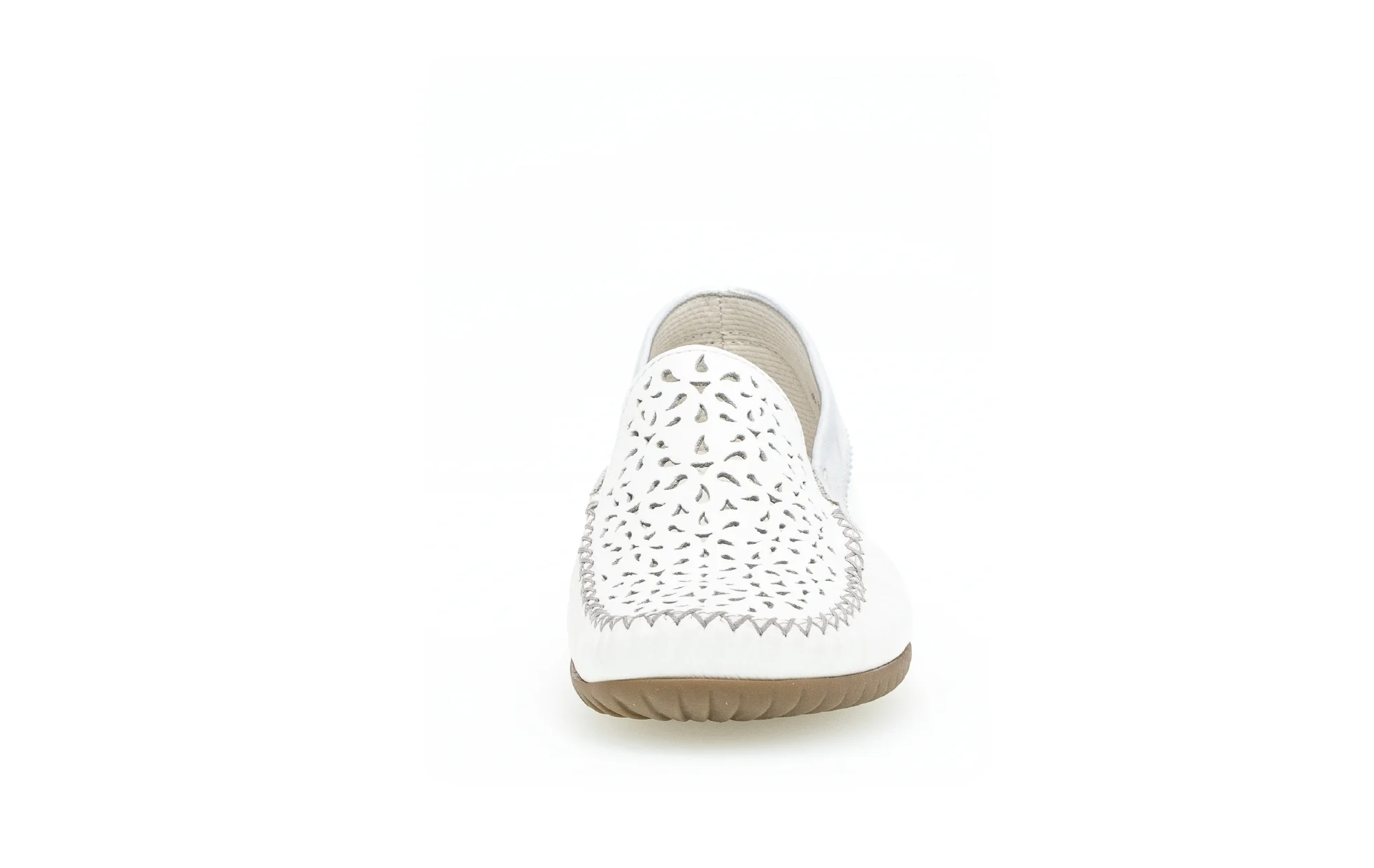 Mocassins blancs en cuir lisse - Image 5