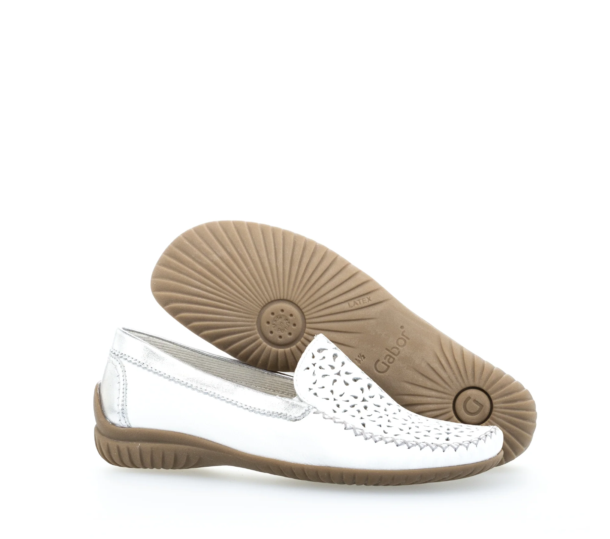 Mocassins blancs en cuir lisse - Image 6