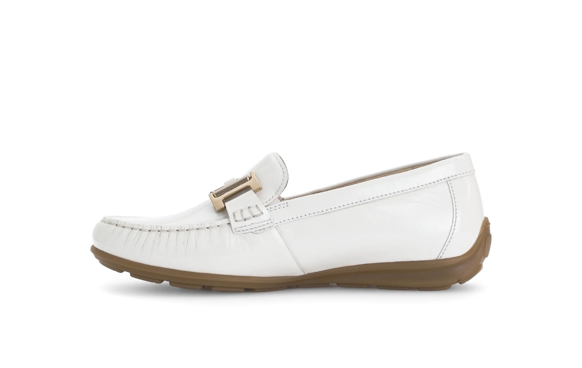 Mocassins blancs en cuir vernis - Image 2