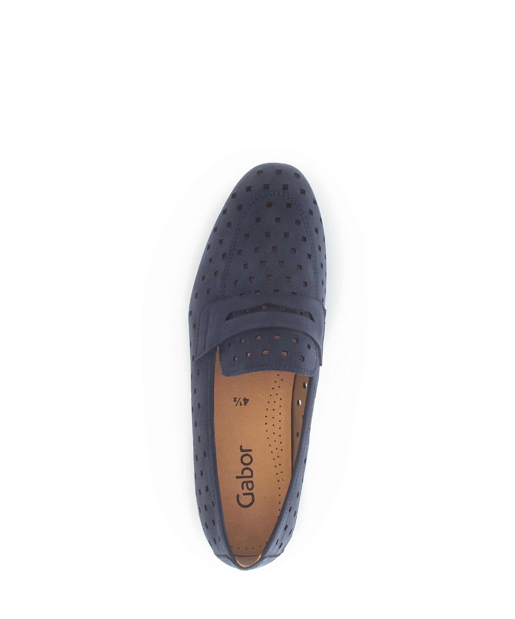 Mocassins bleus en cuir nubuck - Image 3
