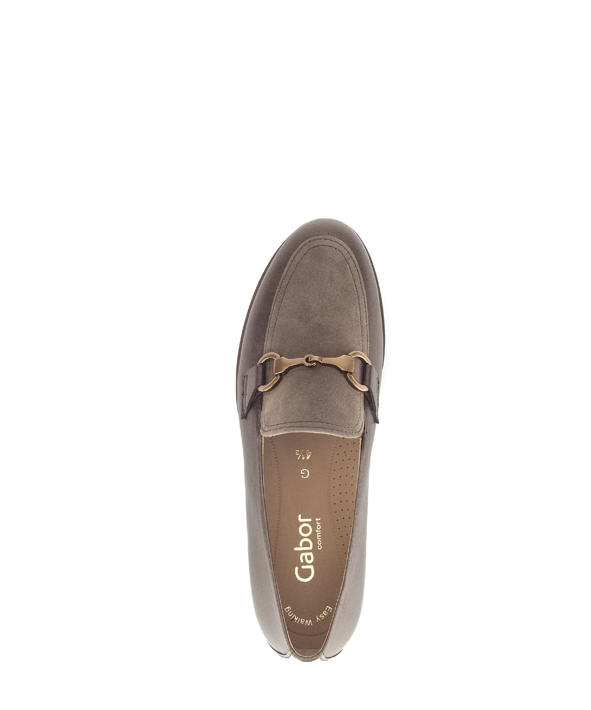 Mocassins bronze en cuirs combinés - Image 6