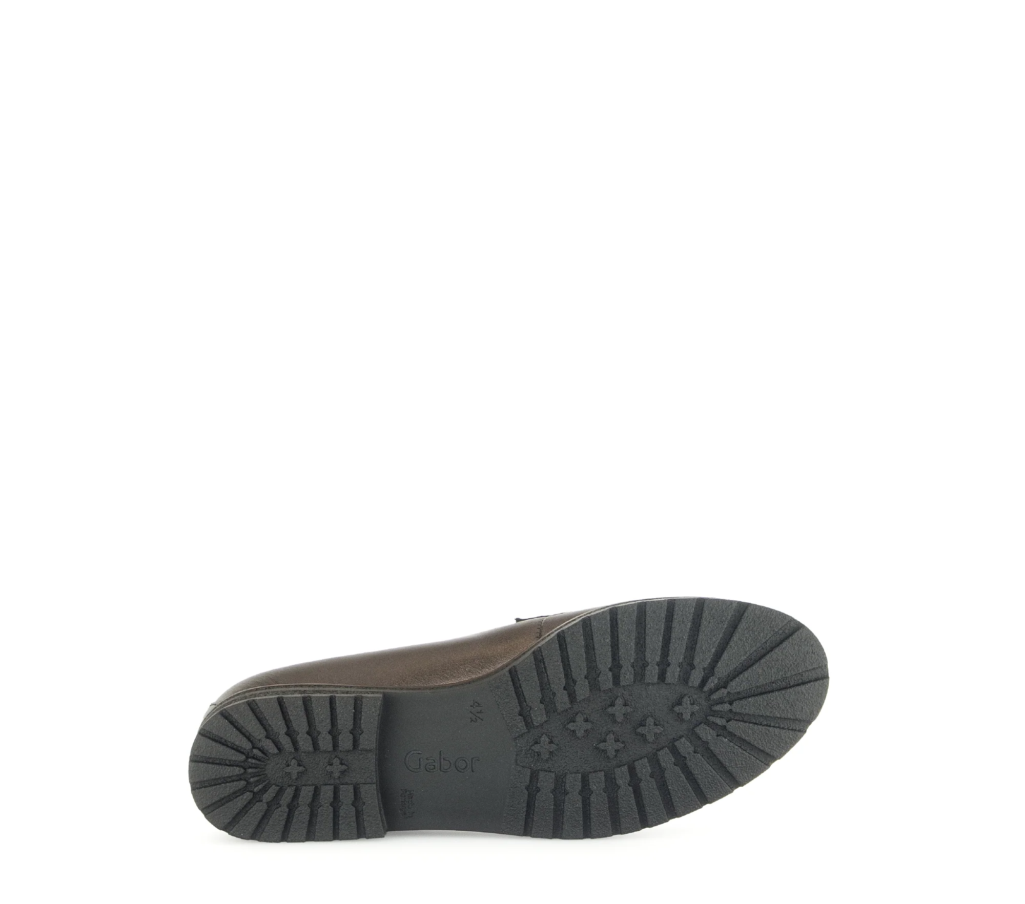 Mocassins bronze en cuirs combinés - Image 7