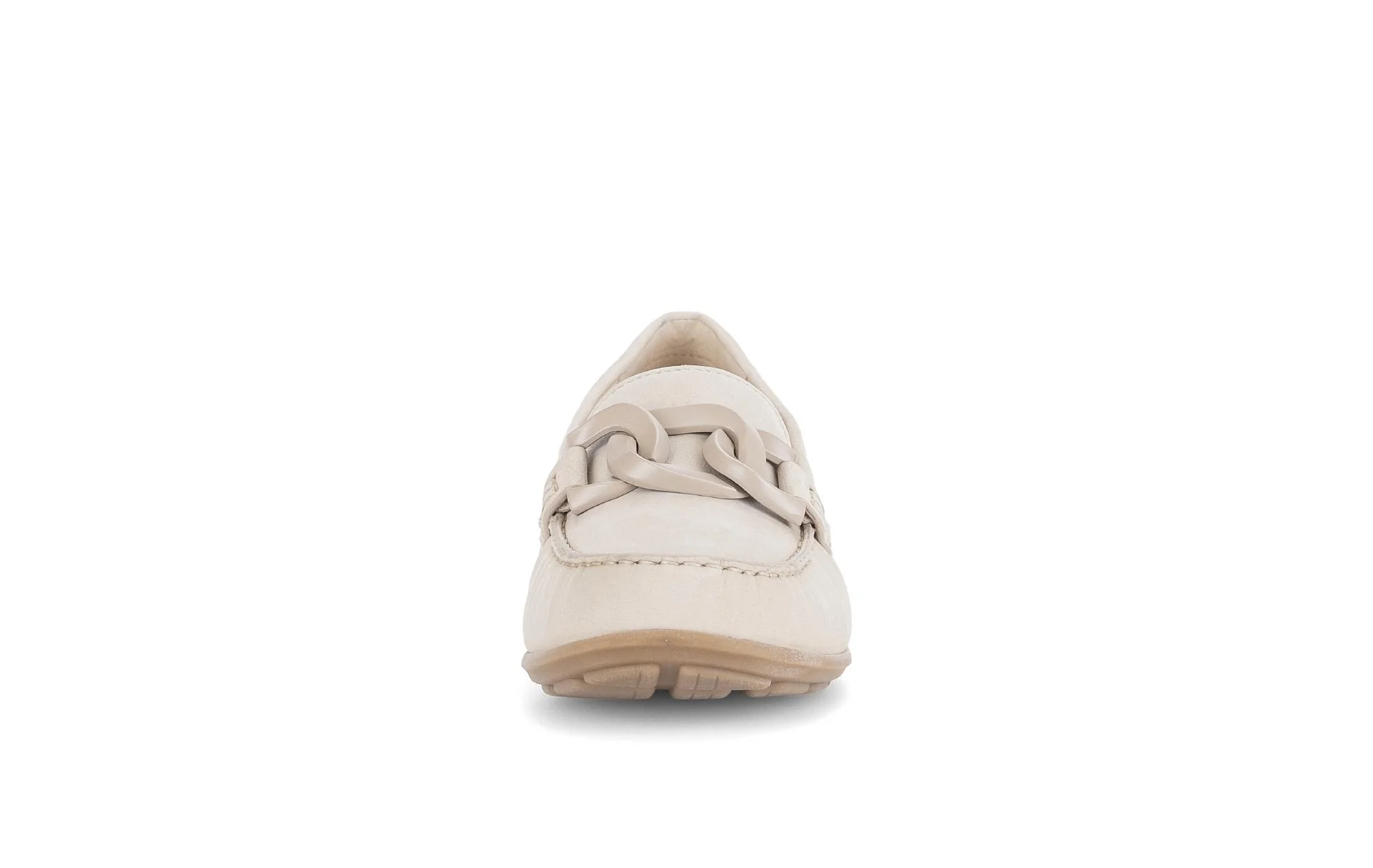 Mocassins crème en cuir nubuck - Image 5