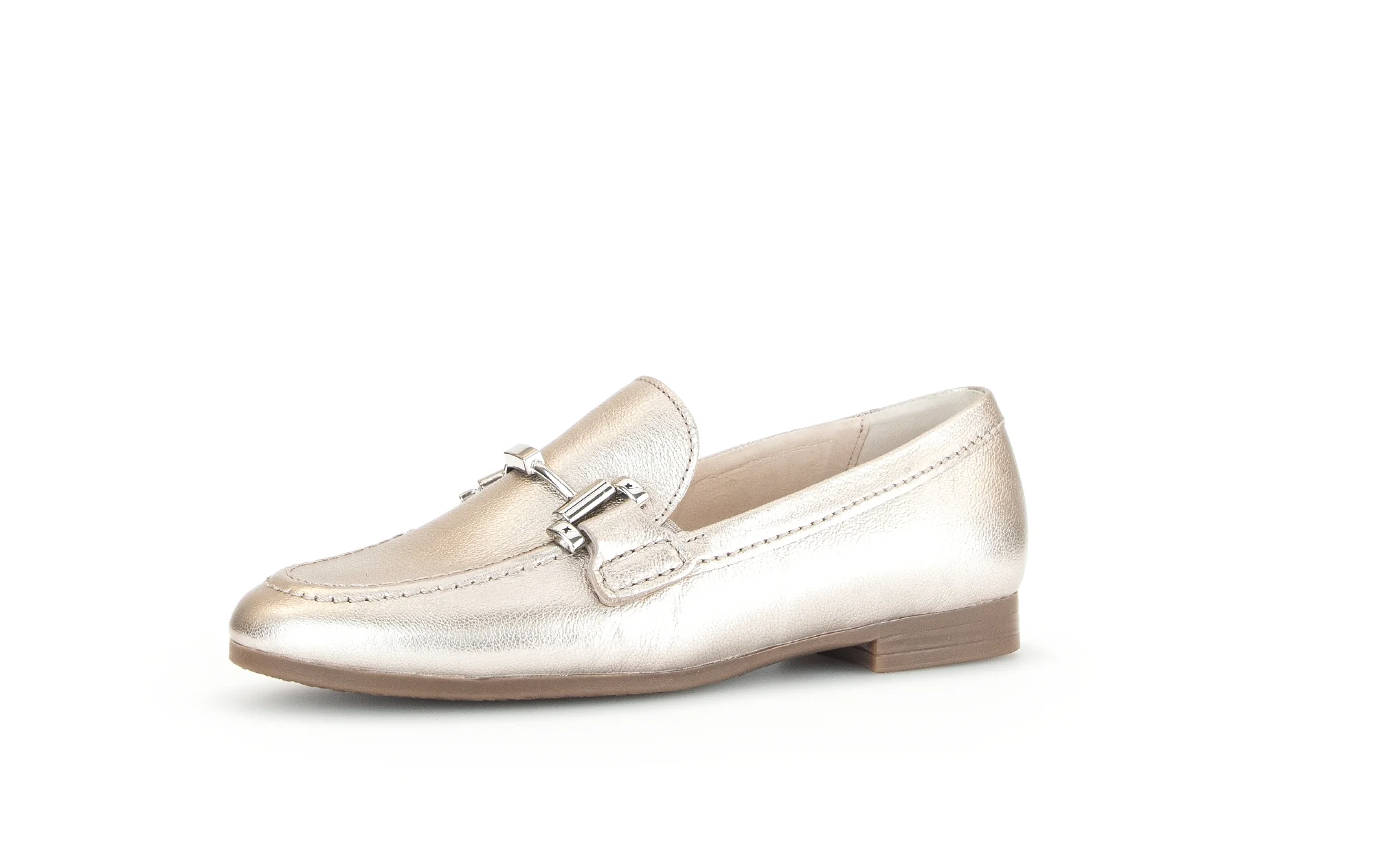 Mocassins dorés en cuir grainé - Image 3