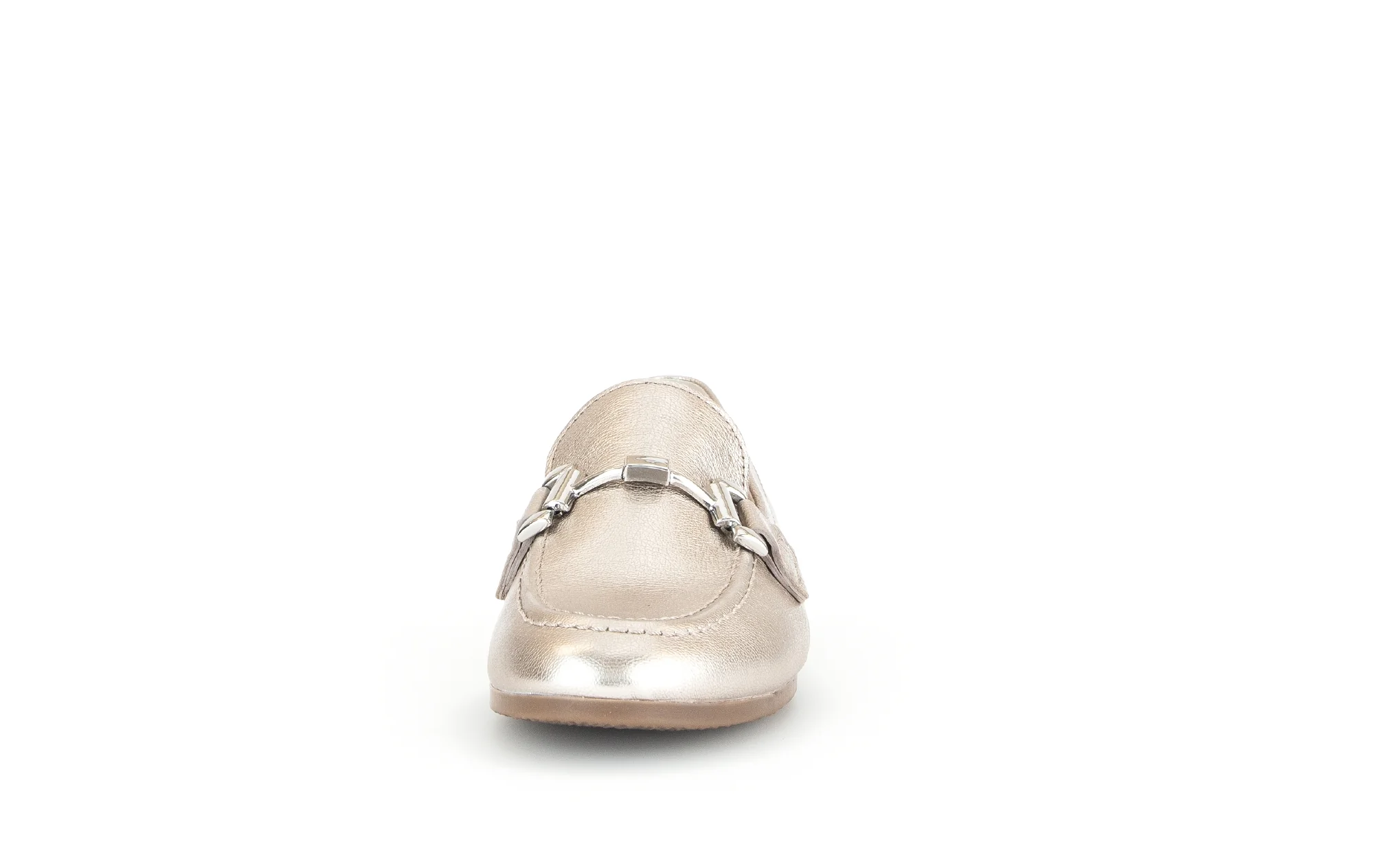 Mocassins dorés en cuir grainé - Image 4