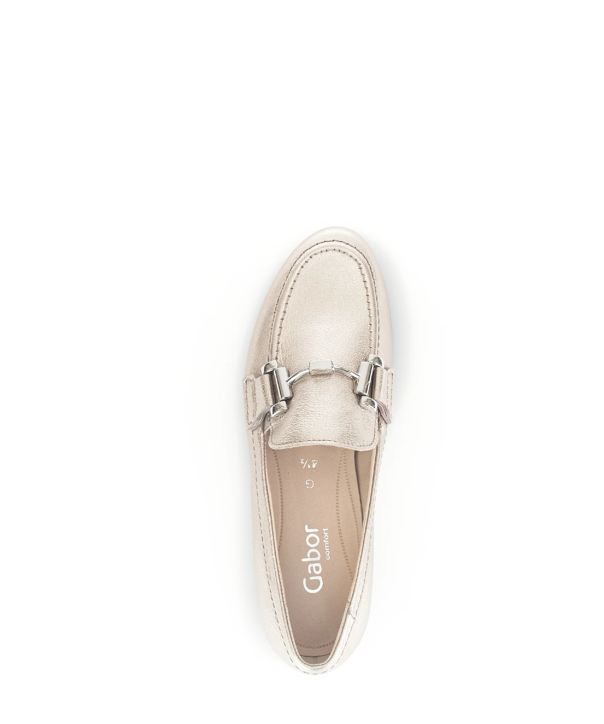 Mocassins dorés en cuir grainé - Image 5