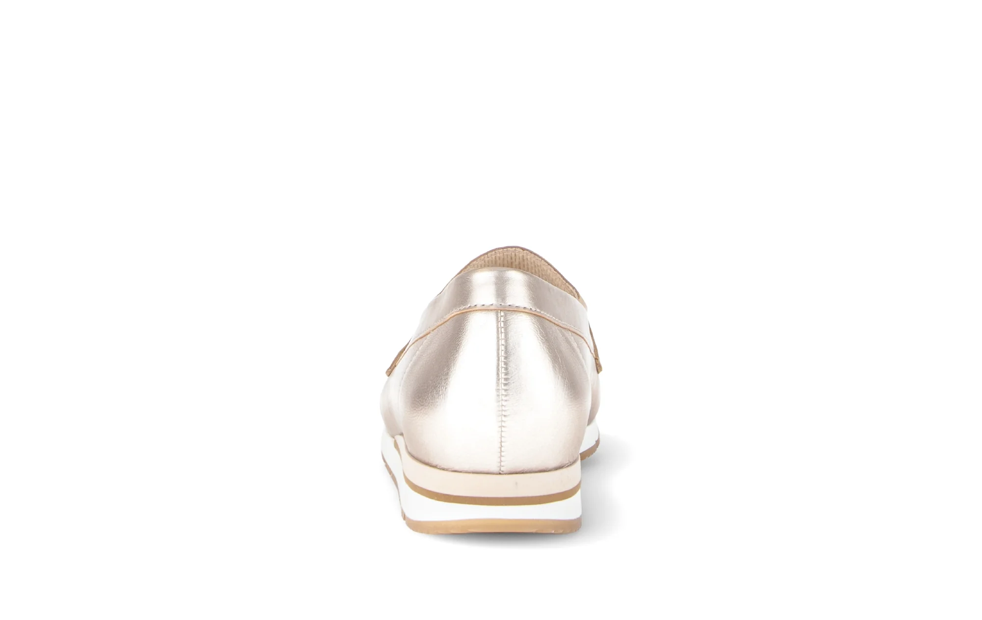 Mocassins dorés en cuir lisse - Image 4