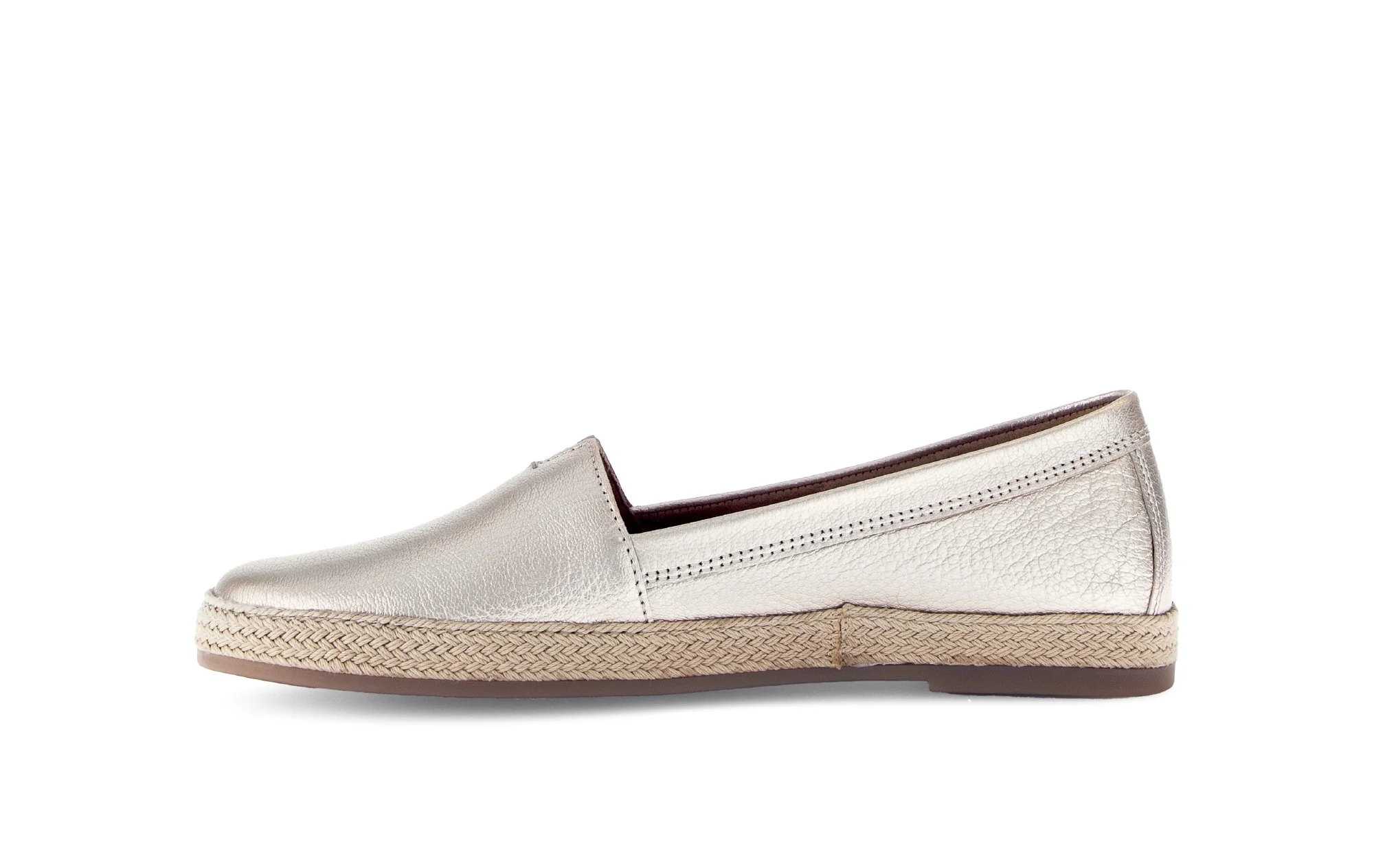 Mocassins dorés en cuir métallisé - Image 2
